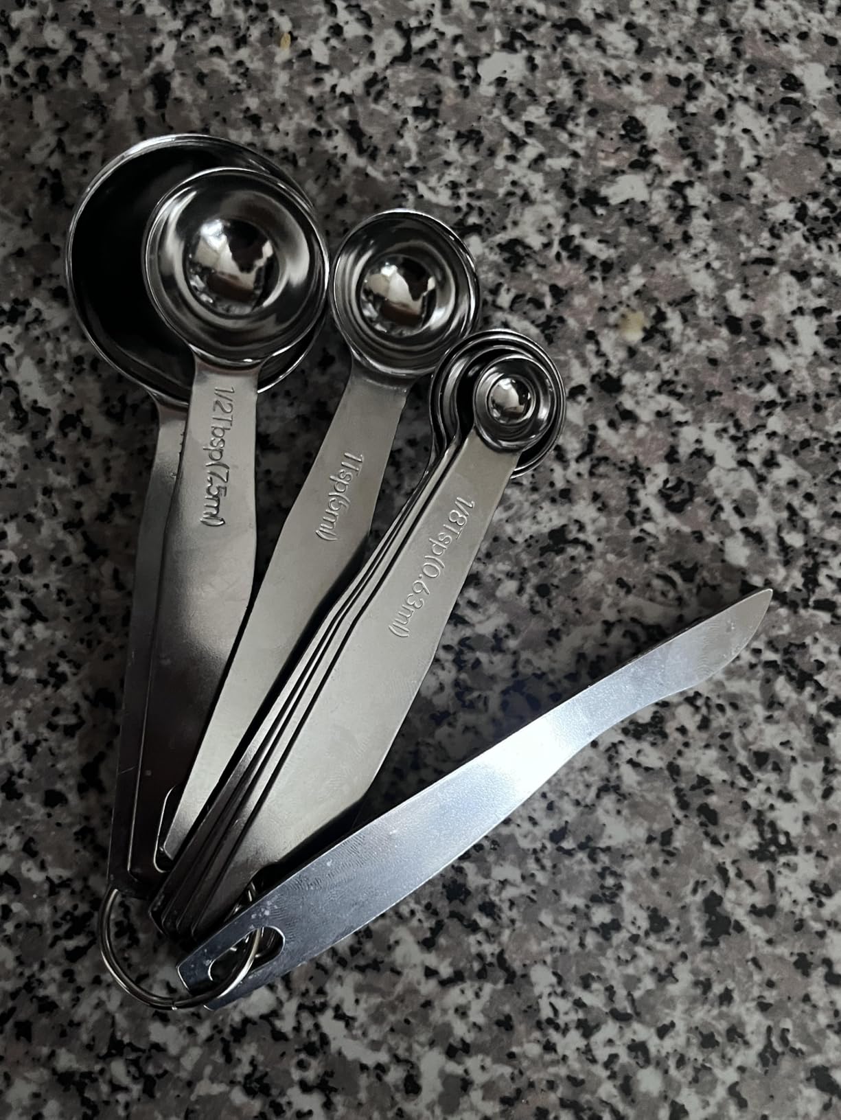Measuring Spoons, Premium Heavy Duty Stainless Steel Measuring Spoons Cups Set, Small Tablespoon with Metric and US Measurements, Set of 6 for Measuring Dry and Liquid Ingredients customer photo 1