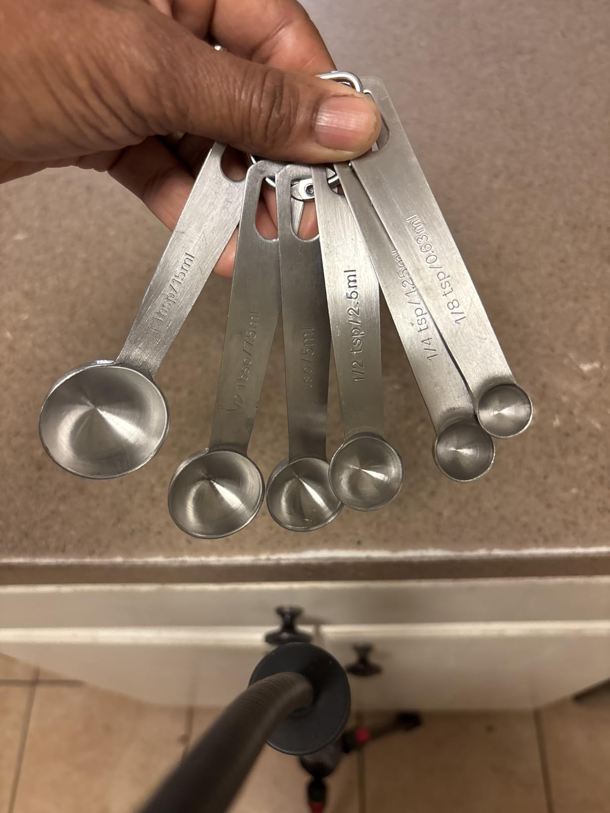 Measuring Spoons, Premium Heavy Duty Stainless Steel Measuring Spoons Cups Set, Small Tablespoon with Metric and US Measurements, Set of 6 for Measuring Dry and Liquid Ingredients customer photo 2