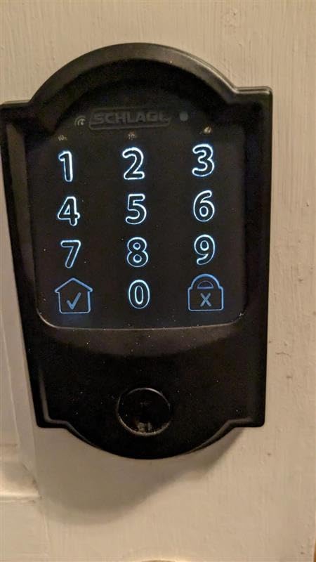 Schlage Encode Smart WiFi Deadbolt Lock with Century Trim, Matte Black | Keyless entry door lock, Touchscreen keypad, App control, Alexa, Google Home, Ring & Airbnb compatible, Certified security customer photo 1