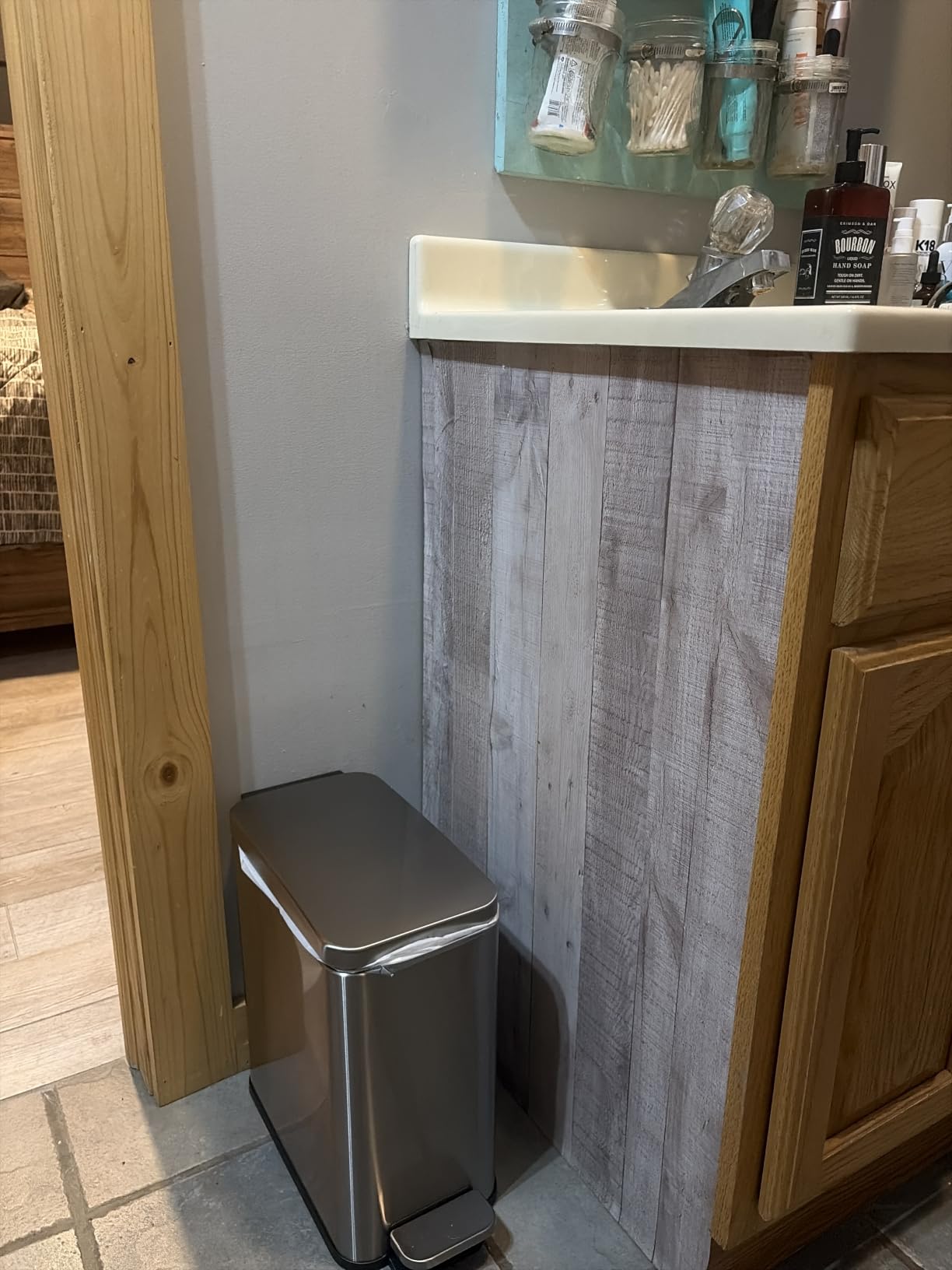 ITouchless 5.3 Gallon / 20L Slim Dual Compartment Open Top Trash Can and Recycle Bin – Rectangular Stainless Steel Wastebasket for Kitchen, Home, Office, Cubicle, Breakroom, Garage customer photo 1