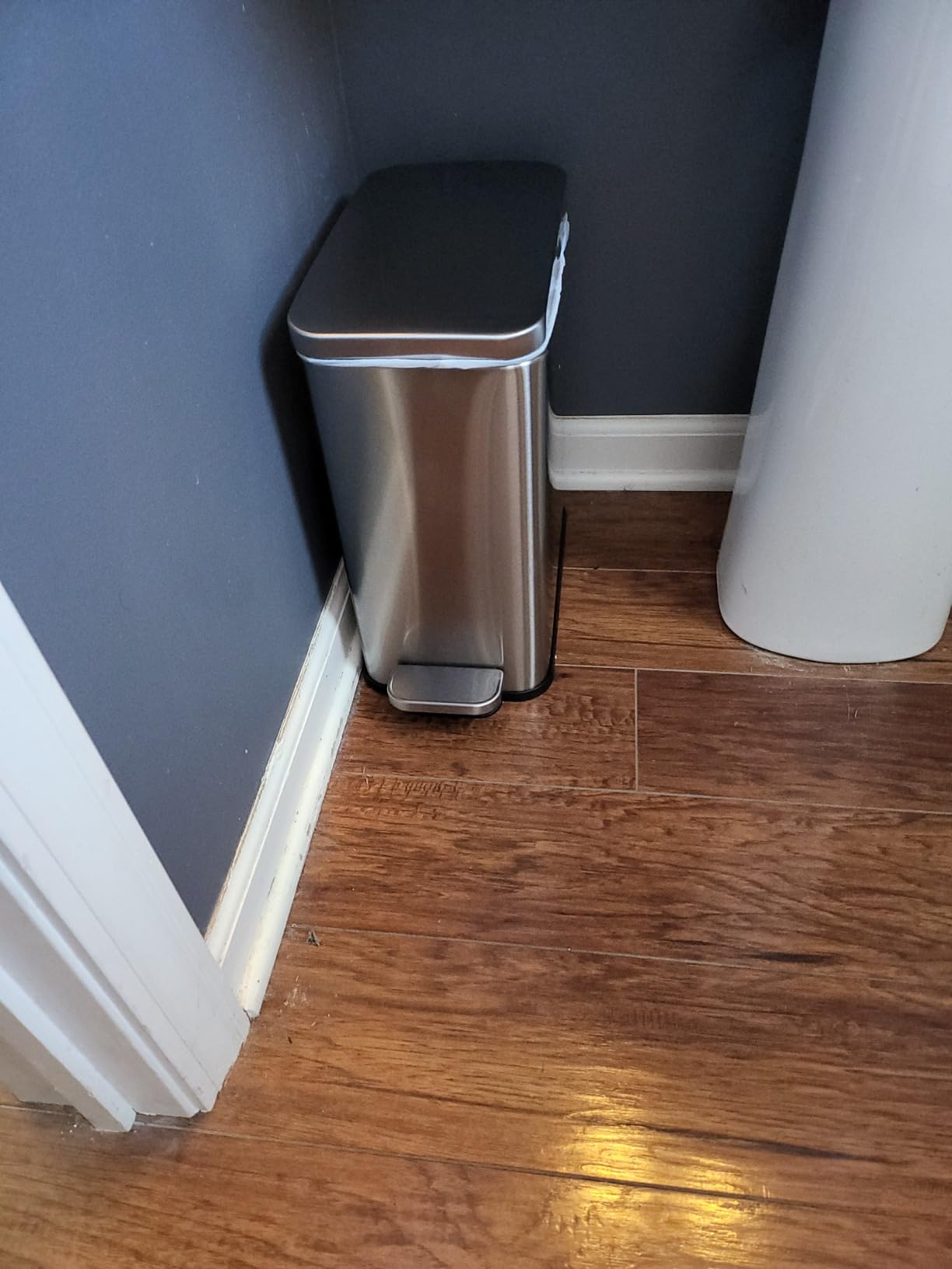 ITouchless 5.3 Gallon / 20L Slim Dual Compartment Open Top Trash Can and Recycle Bin – Rectangular Stainless Steel Wastebasket for Kitchen, Home, Office, Cubicle, Breakroom, Garage customer photo 2