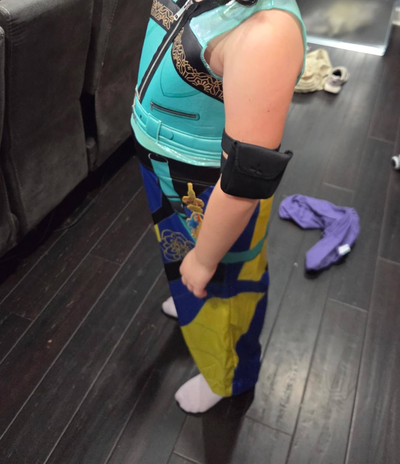 Disguise K-Pop Demon Hunters Zoey Costume, Official Halloween Jumpsuit and Arm Accessory Outfit, Kids Size (10-12) customer photo 2