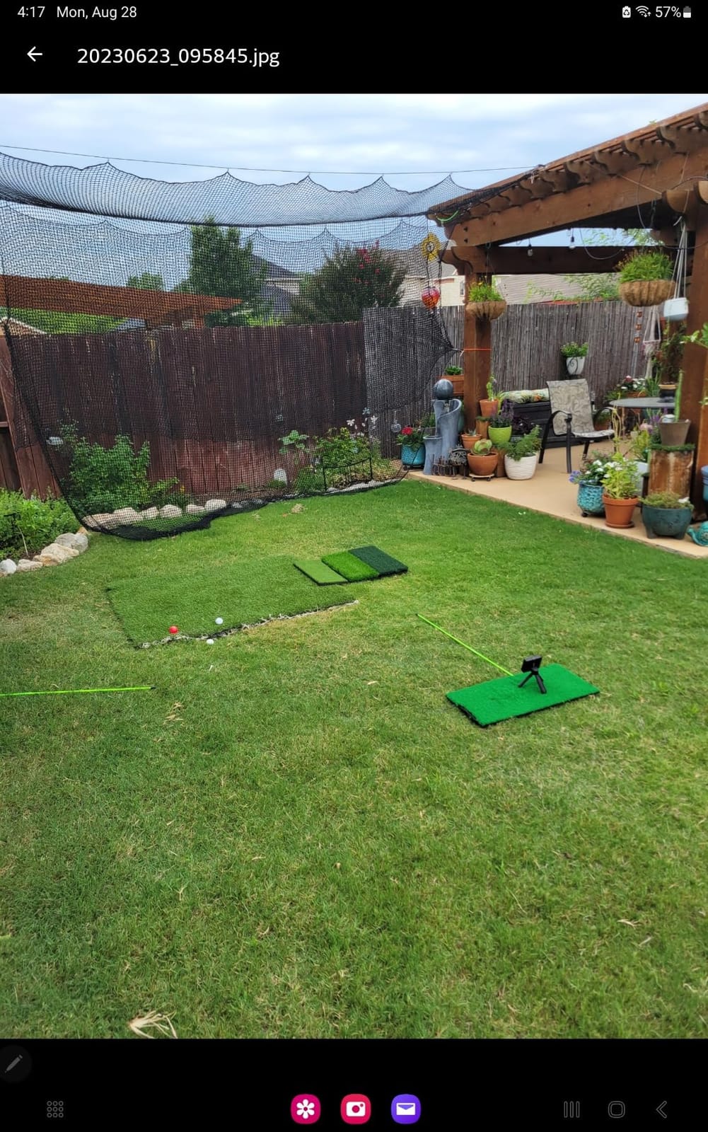 GoSports Tri-Turf XL Golf Hitting Mat – 24x24 in Golf Practice Mat for Indoor/Outdoor Training, Fairway Rough Tee Turf, Portable Golf Mat for Backyard, Garage & Golf Simulator Use customer photo 2