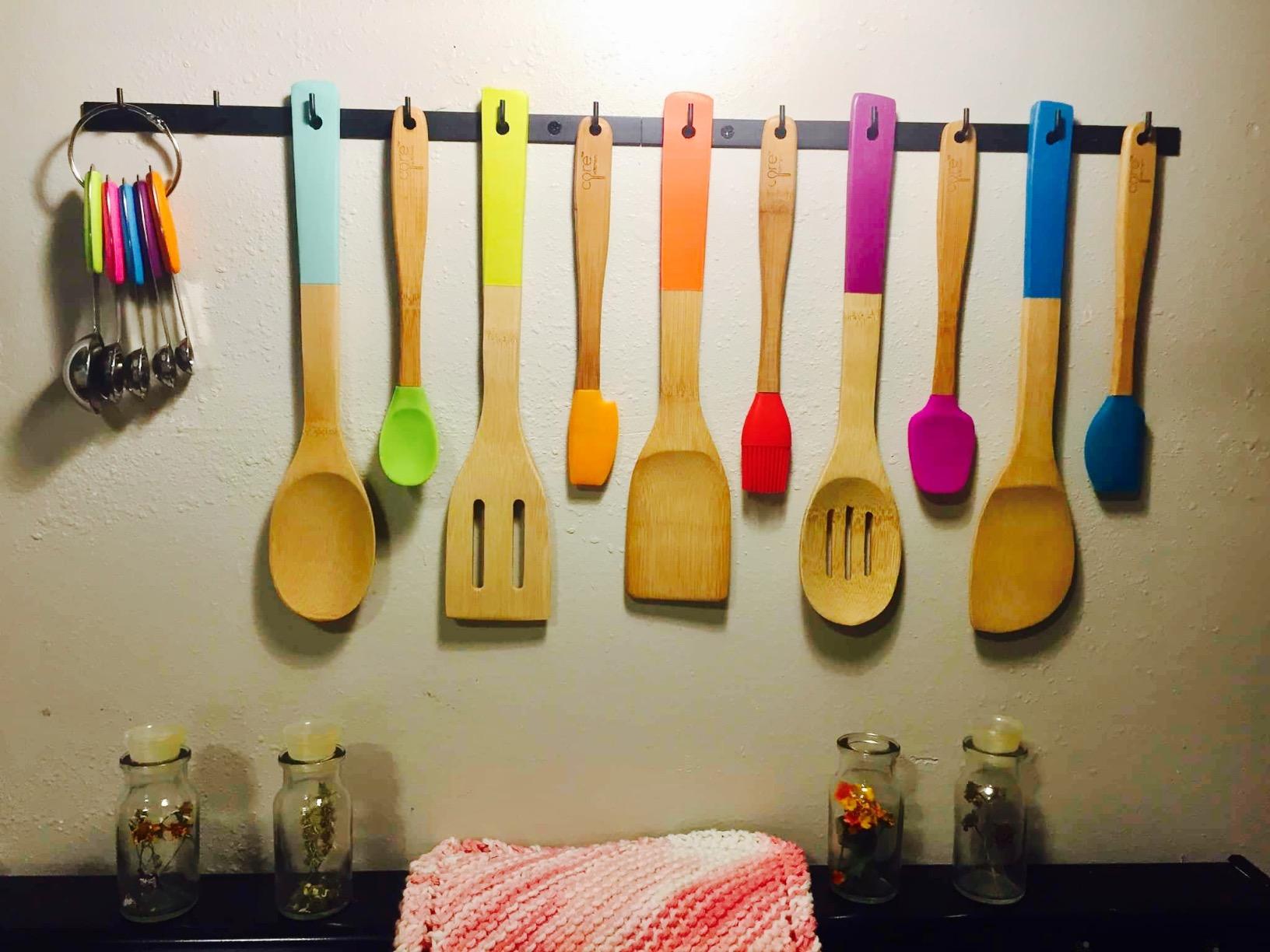 Fsdifly-Stainless Steel Measuring Spoons 5 Piece Stackable Set - Measuring Set for Cooking and Bakin (A) customer photo 2