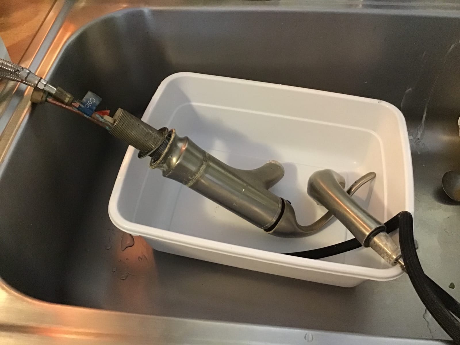 Arofa High-Arc Pull-Down Kitchen Faucet, 3-Mode Sprayer, Brushed Nickel customer photo 1