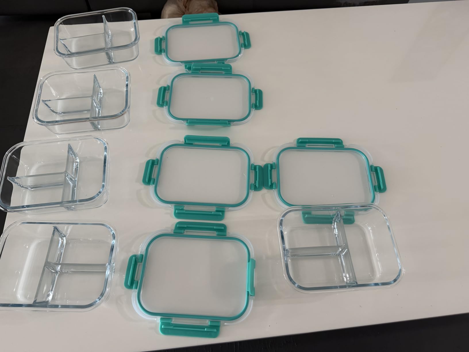 M MCIRCO 5 Pack,36 oz, 3 Compartments Glass Meal Prep Containers with Lids customer photo 1