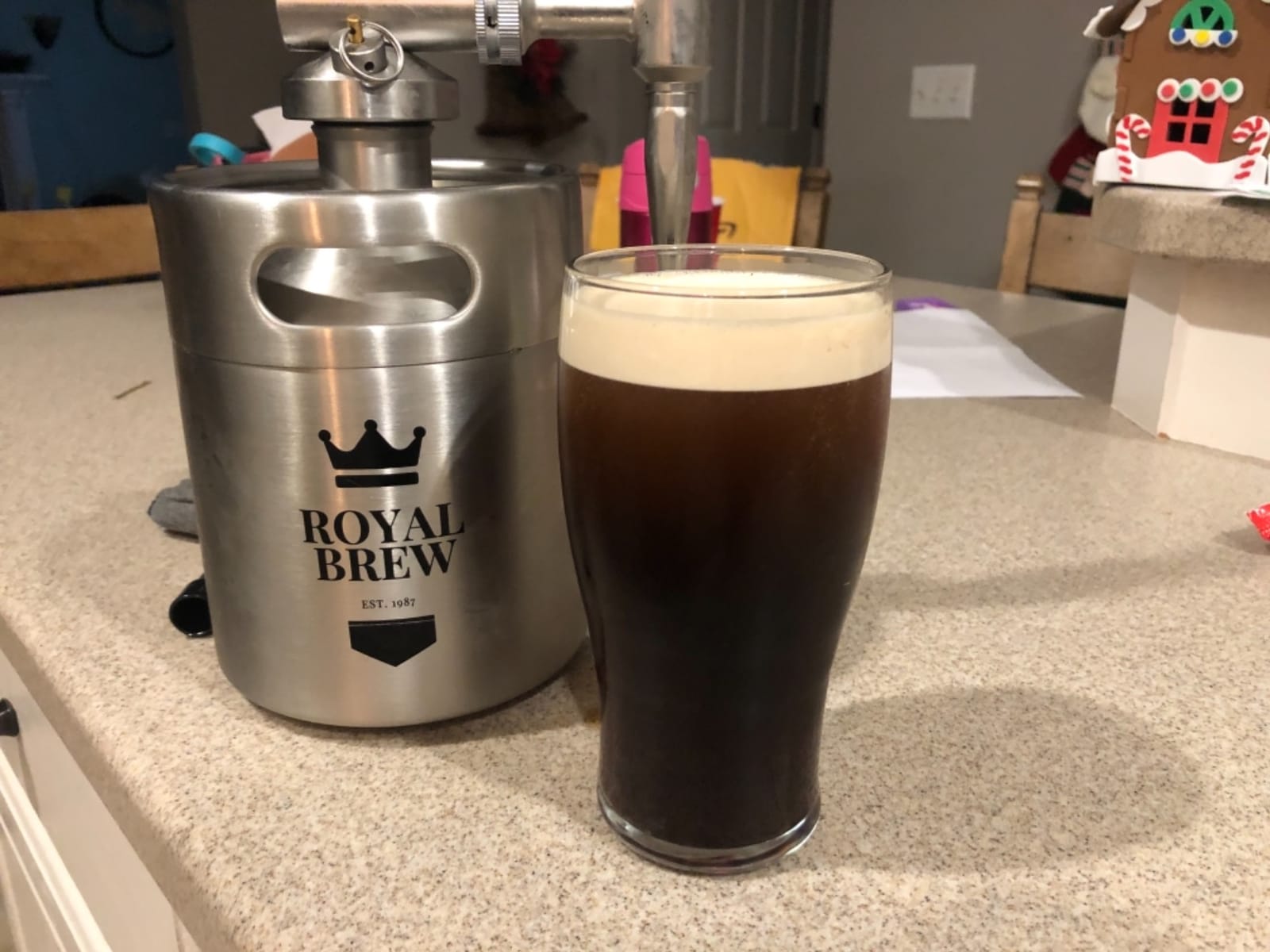 Royal Brew Nitro Cold Brew Coffee Maker, 64 oz Home Keg Silver | Stainless Steel Coffee Dispenser Kit with Stout Faucet, Nitrogen Gas Home Nitro Coffee System customer photo 1