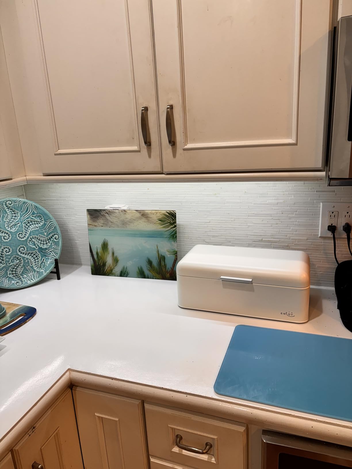 ENLOY Bread Box for Kitchen Counter, Stainless Steel Roll Top Bread Bin customer photo 1
