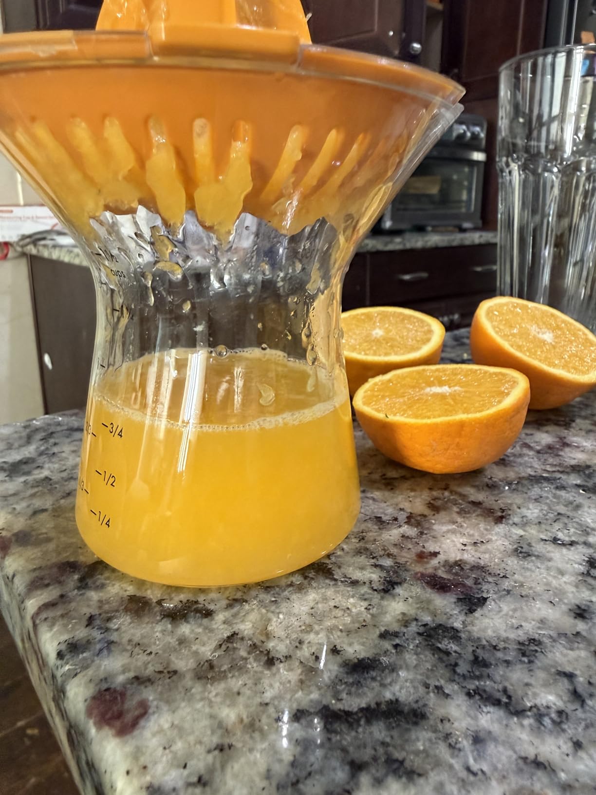 OXO Good Grips 2-in-1 Citrus Juicer - Orange & Yellow | 1.5 Cup Capcity, Juice Small & Large Fruits, Built-In Strainer, Ideal for Lemons, Limes and Oranges, Dishwasher Safe customer photo 1