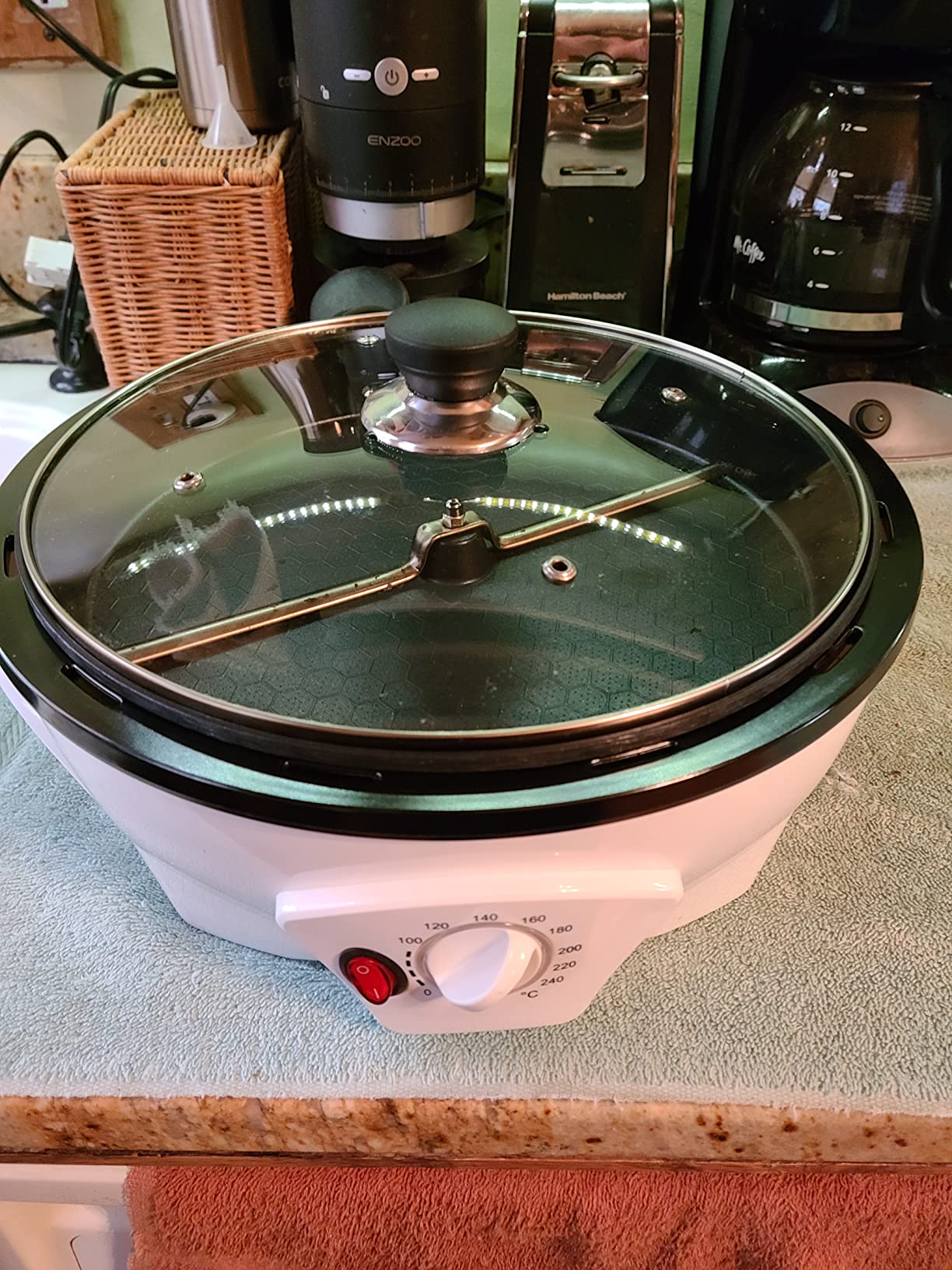 JIAWANSHUN Electric Coffee Bean Roaster Machine for Home Use,1.1lb Capacity | with Timer&0-240℃ Temperature Adjustment, Small Batch Coffee Roaster, Upgraded 110-120V customer photo 2