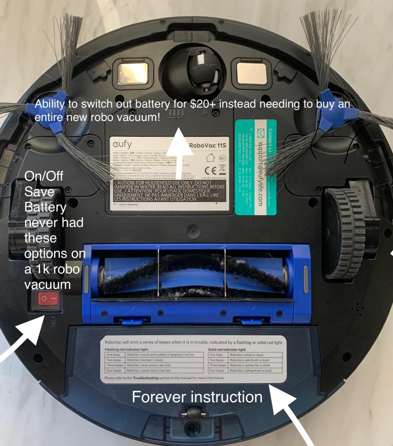 eufy 11S MAX Robot Vacuum Cleaner, Super Thin, Quiet | Self-Charging, Easy to use, Cleans Hard Floors to Medium-Pile Carpets, Black customer photo 2