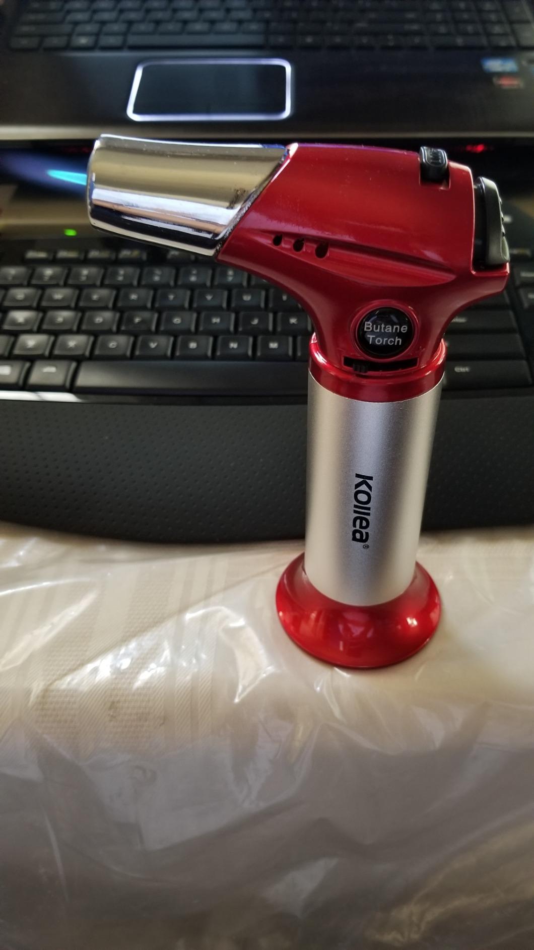 Kollea Culinary Torch, Refillable Butane Kitchen Torch with Lock, Red customer photo 2