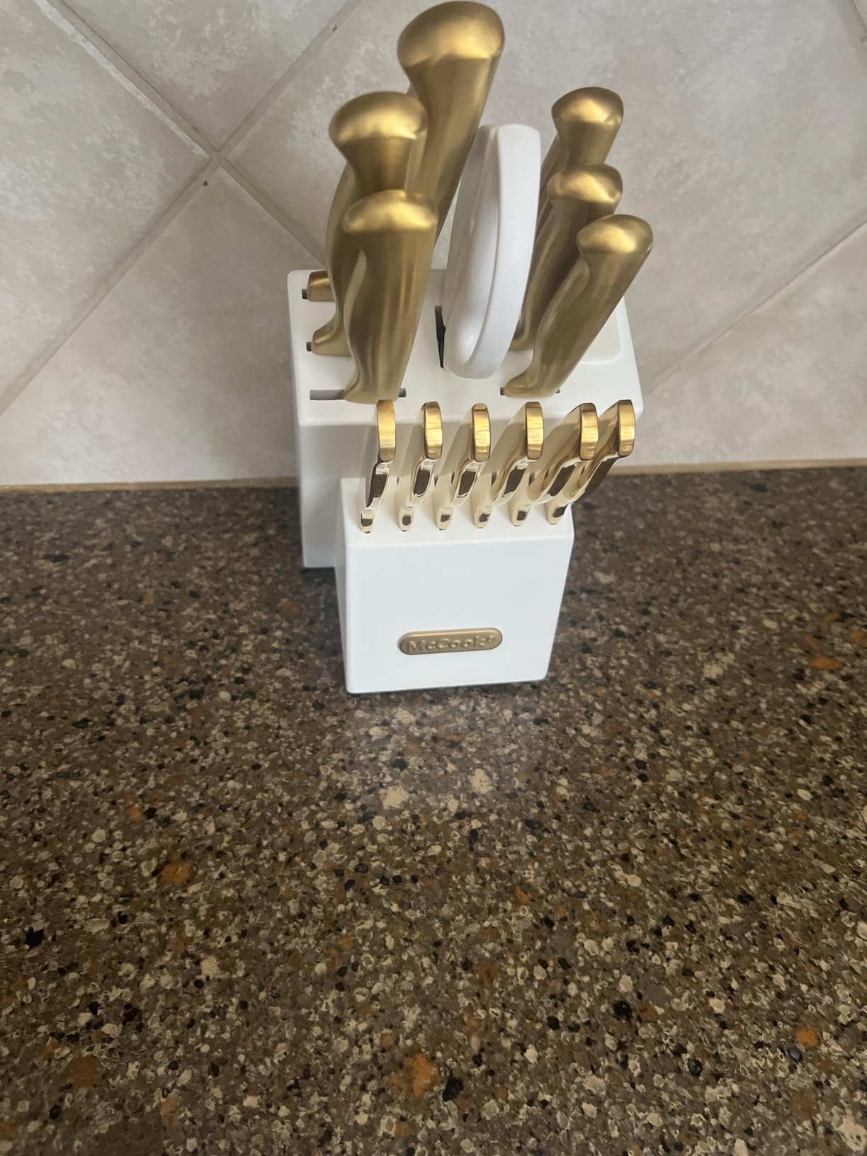 McCook Kitchen Knife Set 15PC Knife Block Set w Built-in Sharpener customer photo 2