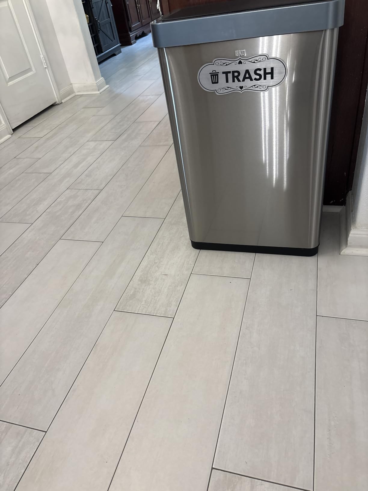 EKO Mirage X 80 Liter / 21.1 Gallons Motion Sensor Trash Can or Recycling Bin, Automatic Large Kitchen Trash Can Touchless, Stainless Steel customer photo 1