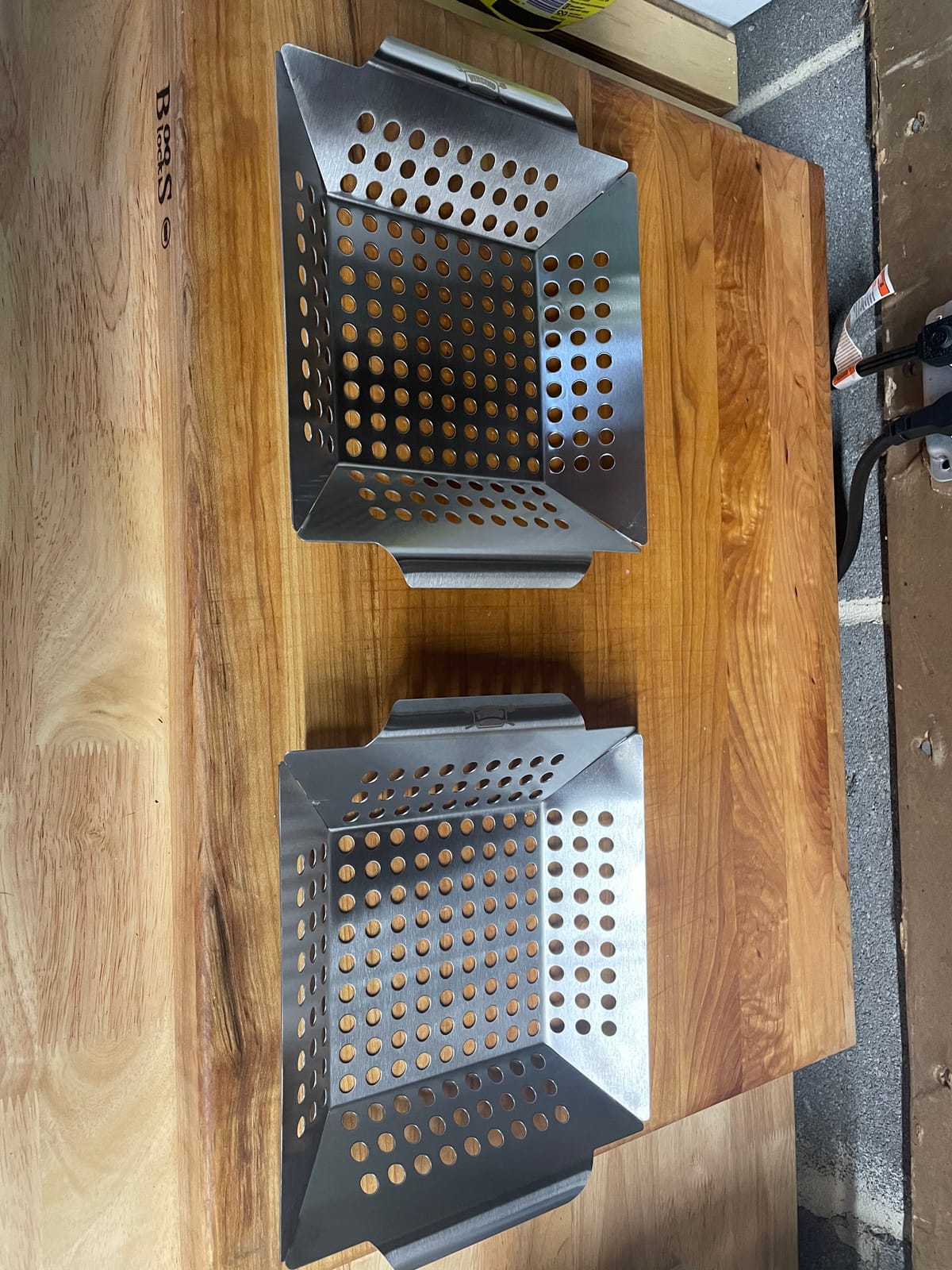 3 Pack Grill Baskets for Outdoor Grill, Heavy Duty Stainless Veggie Pan Set customer photo 1