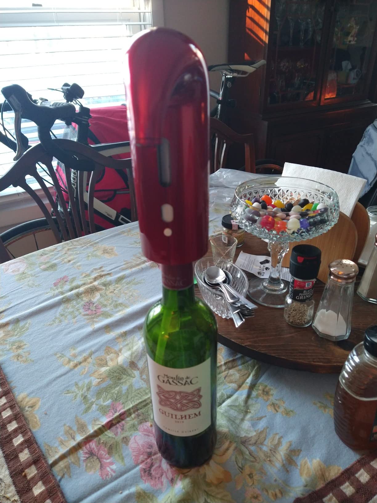 Wine Aerator Electric Wine Decanter Best Sellers One Touch Red -White Wine Accessories Aeration Work with Wine Opener for Beginner Enthusiast - Spout Pourer - Great Fathers Day Gift customer photo 1