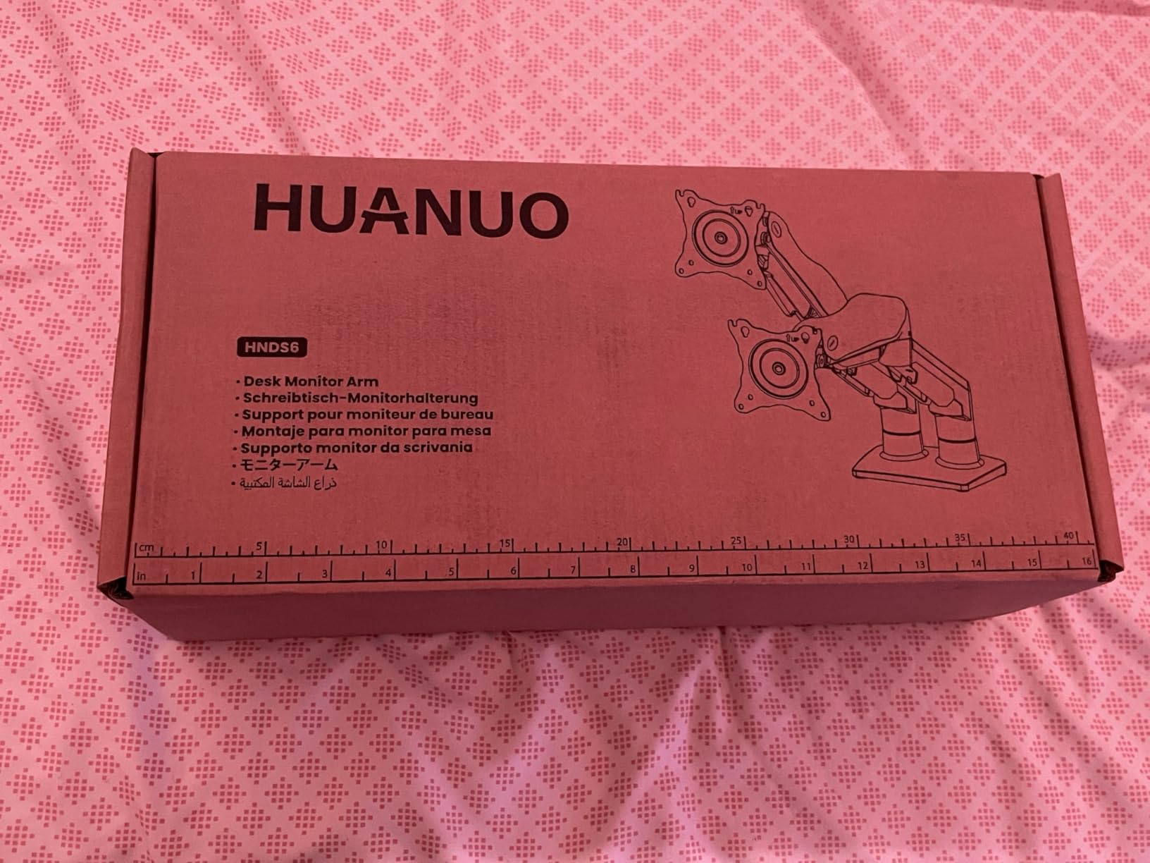 HUANUO FlowLift Dual Monitor Stand, Fully Adjustable Gaming Monitor Desk Mount for 13-32 inch Computer Screens, Full Motion VESA 75x75/100x100 with C-Clamp & Grommet Base, Each Arm Holds 4.4 to 19.8 lbs customer photo 2