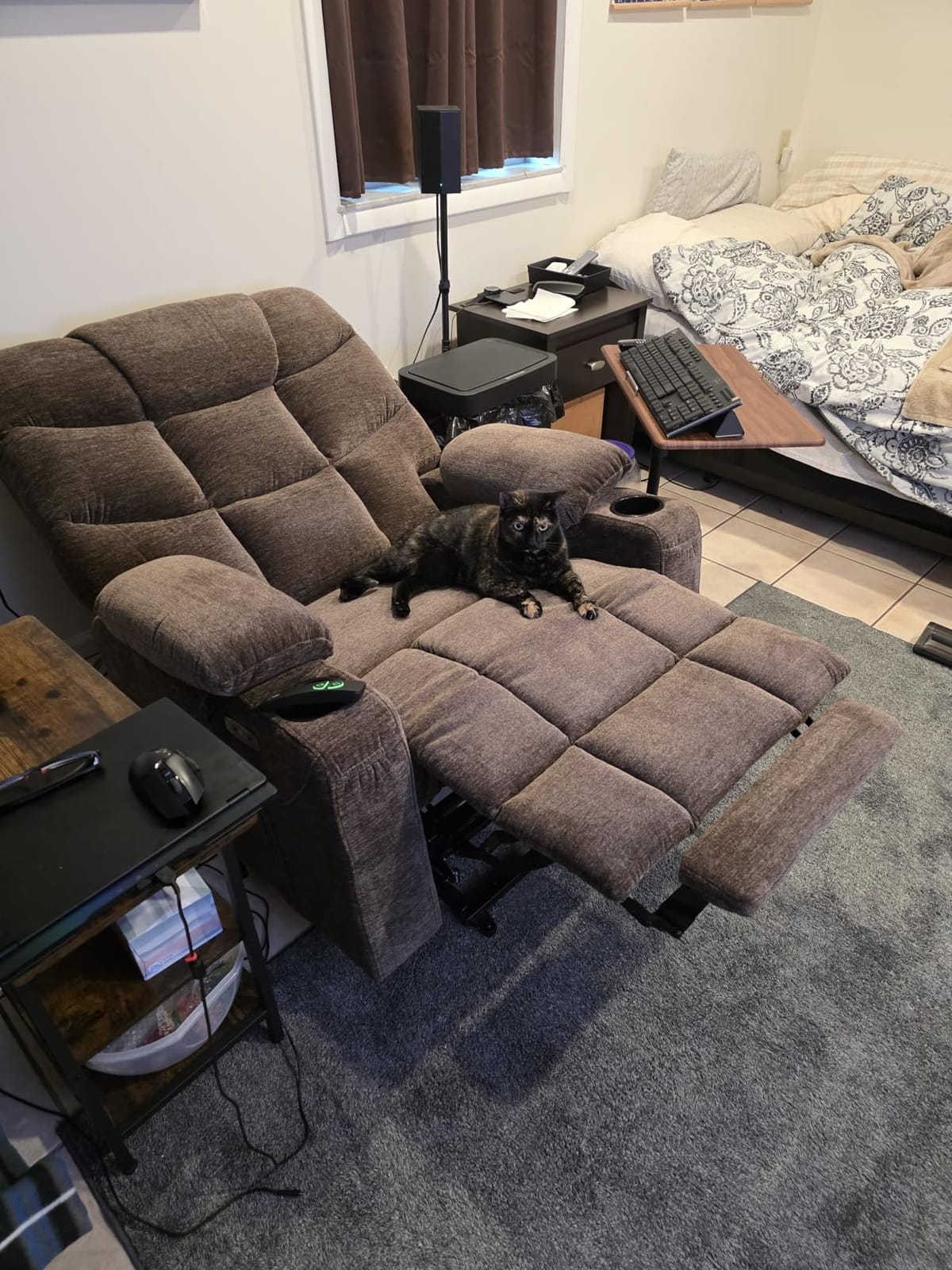 MCombo Power Lift Recliner for Elderly, Fabric 7287 (Dark Gray, Medium) customer photo 1