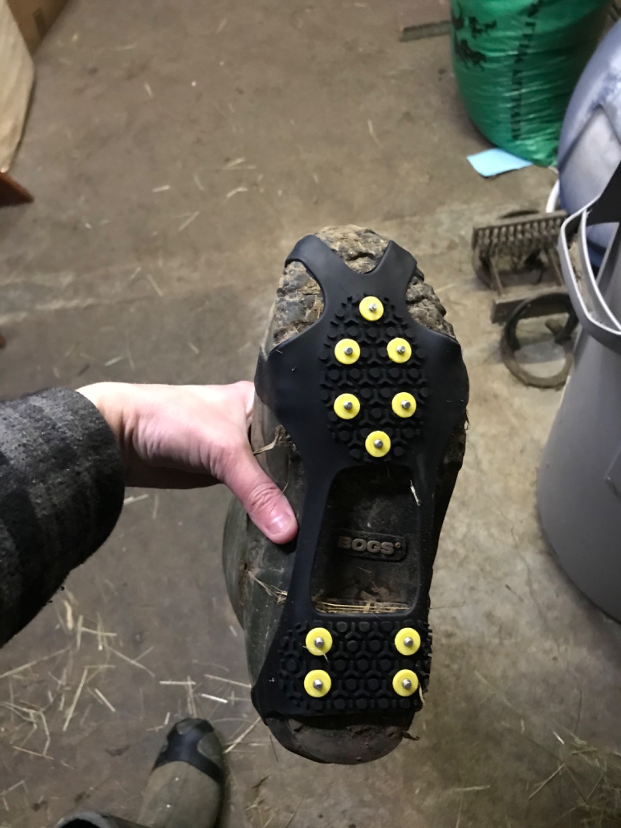 EONPOW Ice Grips, Ice & Snow Grips Cleat Over Shoe/Boot Traction Cleat Rubber Spikes Anti Slip 10 Steel Studs Crampons Slip-on Stretch Footwear customer photo 2