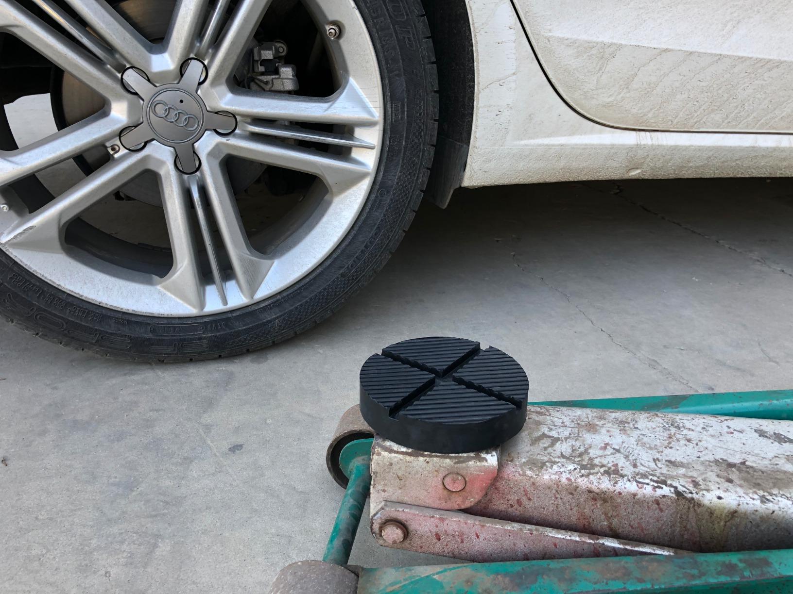 Universal Floor Jack Rubber Pad Jack Pad Adapter Pinch Weld Side Frame Rail Protector Puck/Pad (1 Pack) customer photo 2