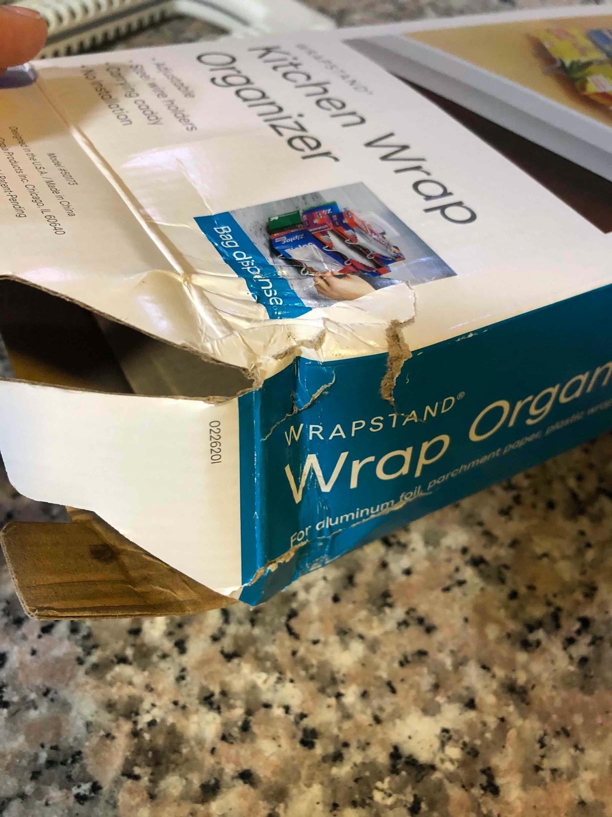YouCopia WrapStand, Adjustable Kitchen Wrap, Foil and Bag Box Organizer for Kitchen Cabinet and Pantry Storage, White customer photo 2