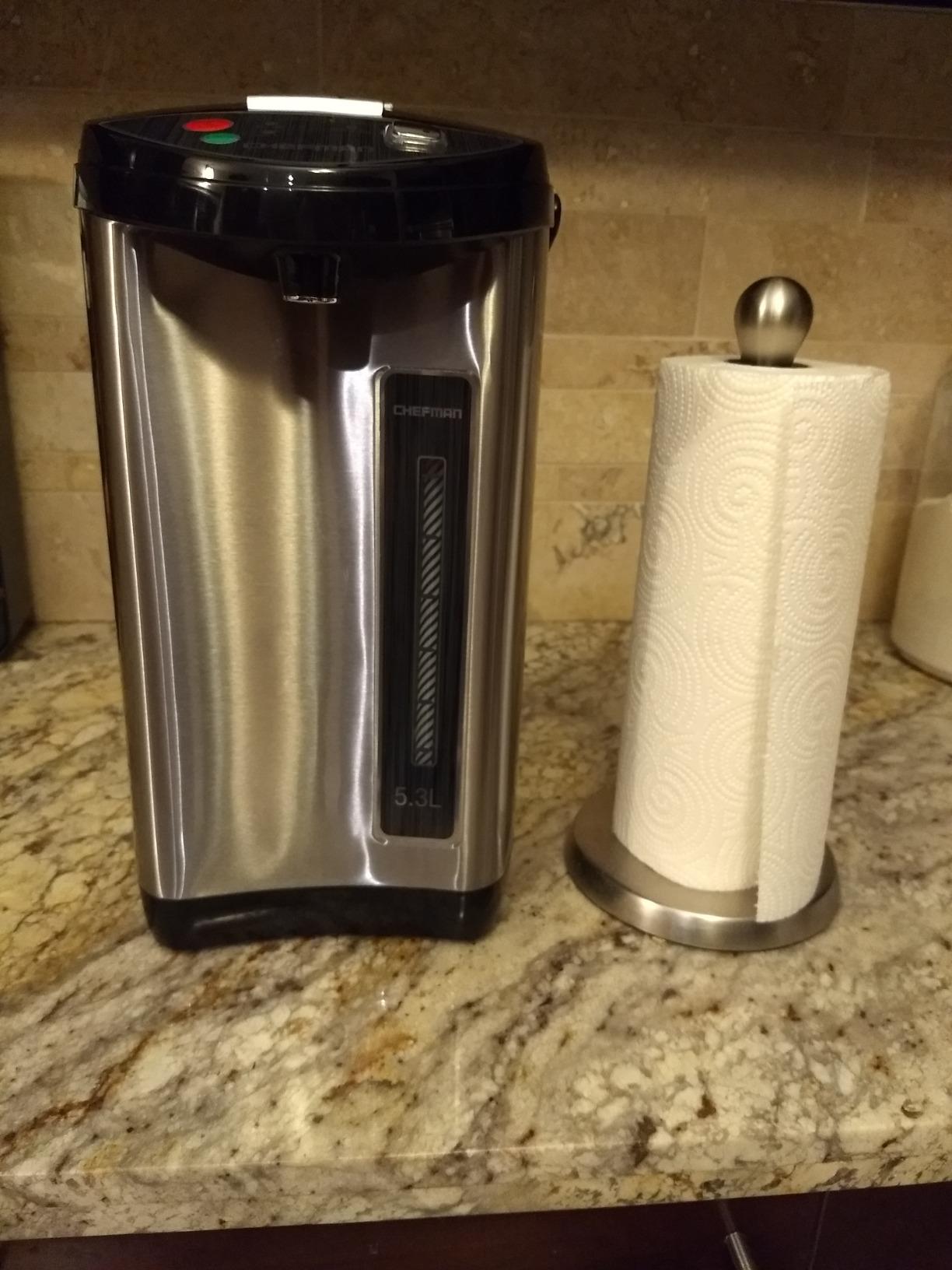 Chefman Electric Hot Water Pot Urn w/Auto & Manual Dispense Buttons, Safety Lock, Instant Heating for Coffee & Tea, Auto-Shutoff & Boil Dry Protection, Insulated Stainless Steel, 3.6L/3.8 Qt/20+ Cups customer photo 2