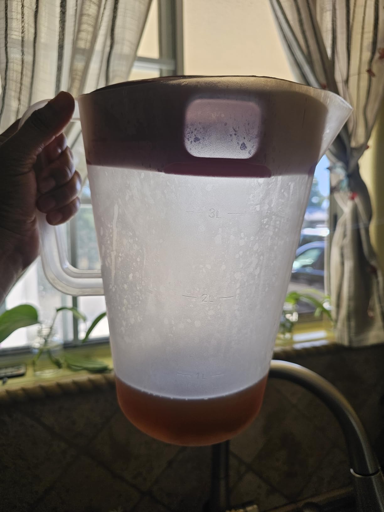 GoodCook 1 Gallon Pitcher with Embossed Measurements, Integrated Pour Spout & 4 Way Lid, Made Without BPA, Clear/Red customer photo 1