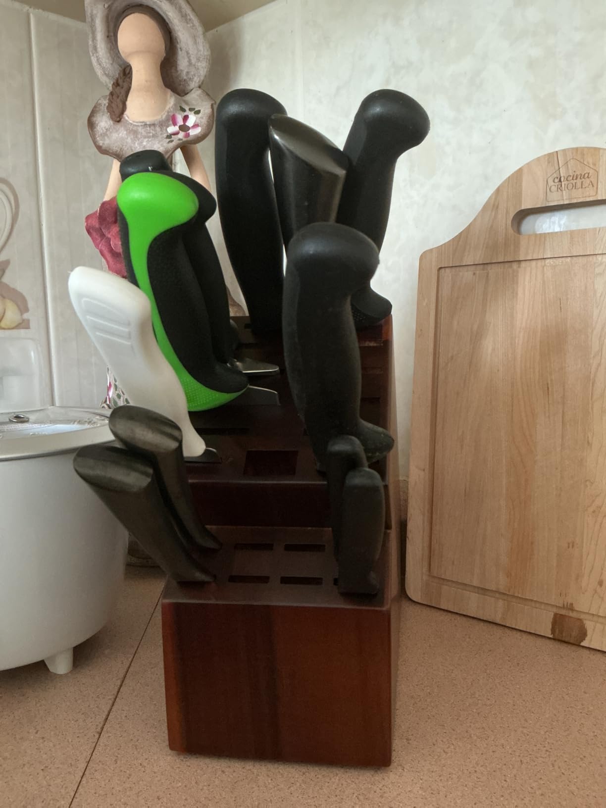 Cook N Home Acacia Wood 20-Slot Universal Knife Block without Knives customer photo 2