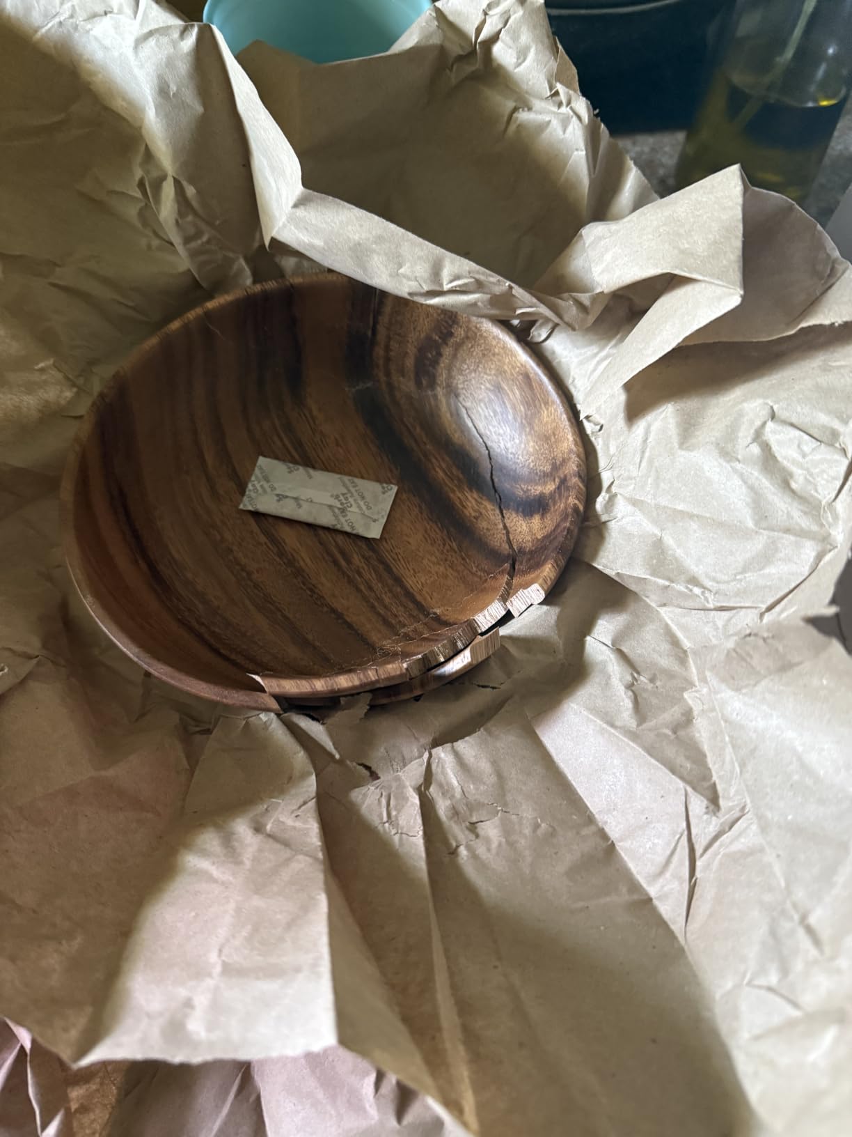 Wood Bowls for Food, Set of 4, 7 In Solid Acacia Salad, Cereal & Pasta Bowl customer photo 2