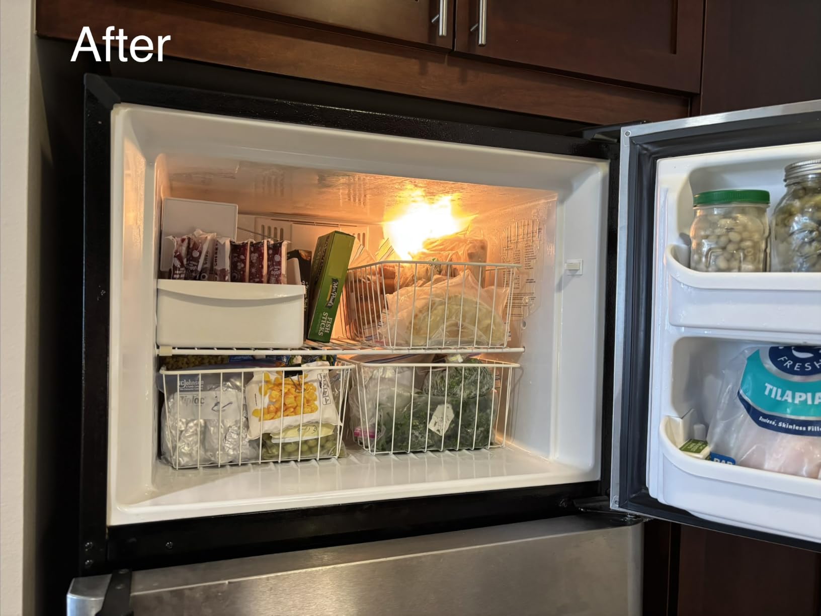 iSPECLE Freezer Organizer Bins - For 16/17/21 Cu Ft Upright Freezer, 4 Pack customer photo 1