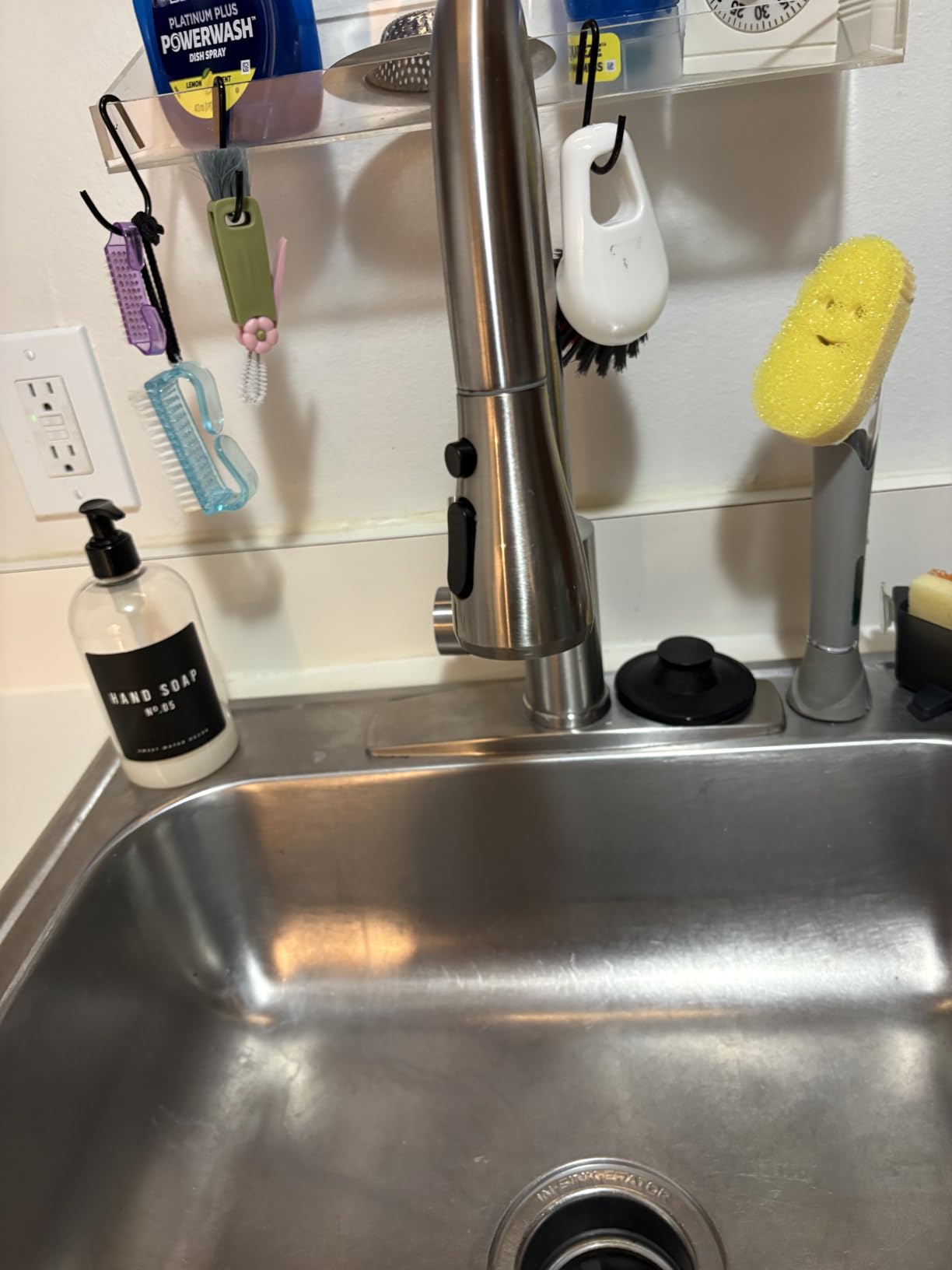 FORIOUS Kitchen Faucets Pull Down Sprayer, Stainless Steel, Brushed Nickel customer photo 2