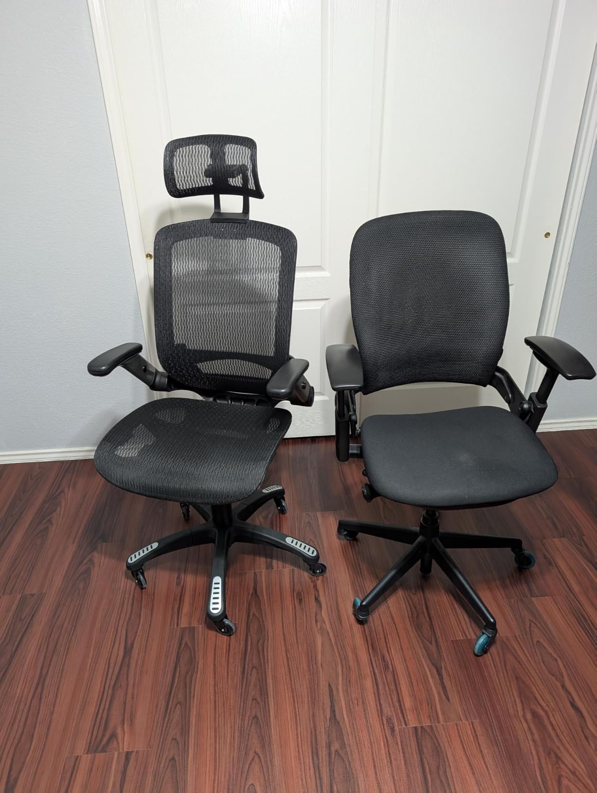 GABRYLLY Ergonomic Office Chair, High Back Home Desk Chair with Headrest, Flip-Up Arms, 90-120° Tilt Lock and Wide Cushion, Big and Tall Mesh Chairs for Man Woman, Black Task Chair customer photo 1
