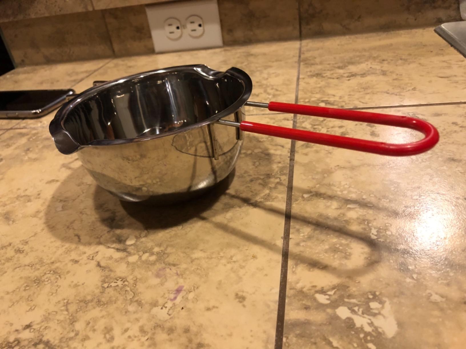 Stainless Steel Double Boiler with Silicone Spatula, Chocloate Metls Pot with Heat Resistant Handle for Melting Chocolate, Candy, Candle, Soap and Wax… customer photo 1