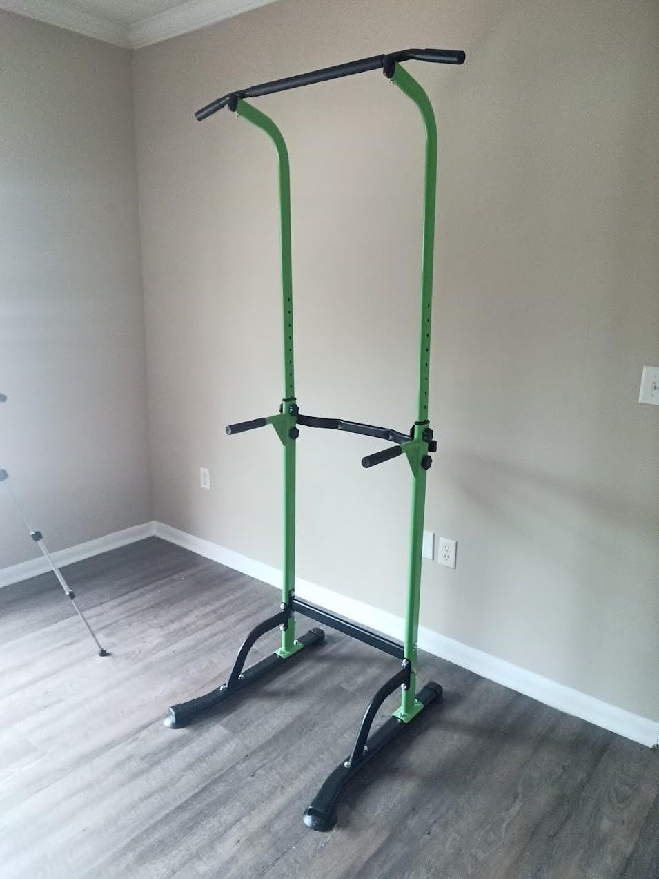 SogesPower Power Tower Dip Station Pull Up Bar Station for Home Gym | 10-Level Adjustable Height Free Standing Pull Up Bar Strength Training Workout Equipment customer photo 2