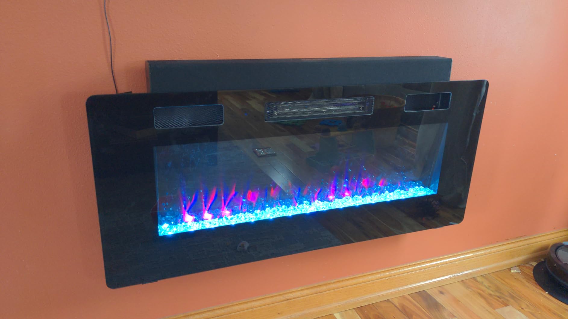 Antarctic Star 36 Inch Electric Fireplace in-Wall Recessed and Wall Mounted, Fireplace Heater and Linear Fireplace with Multicolor Flame, Timer, 750/1500W Control by Touch Panel & Remote customer photo 2