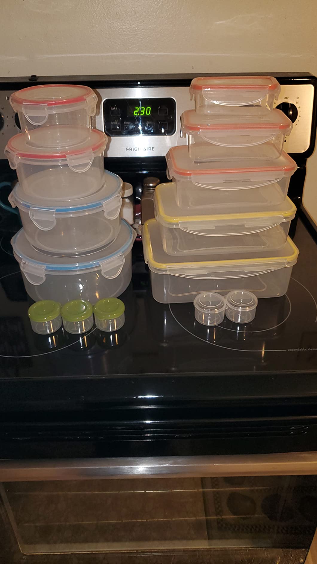 RFAQK Food Storage Containers with Lids- 14 Pack (85oz to 1.5oz) Freezer Storage Containers-BPA Free, Leak-proof, Stackable, Kitchen Pantry Organization with Microwave Safe customer photo 1