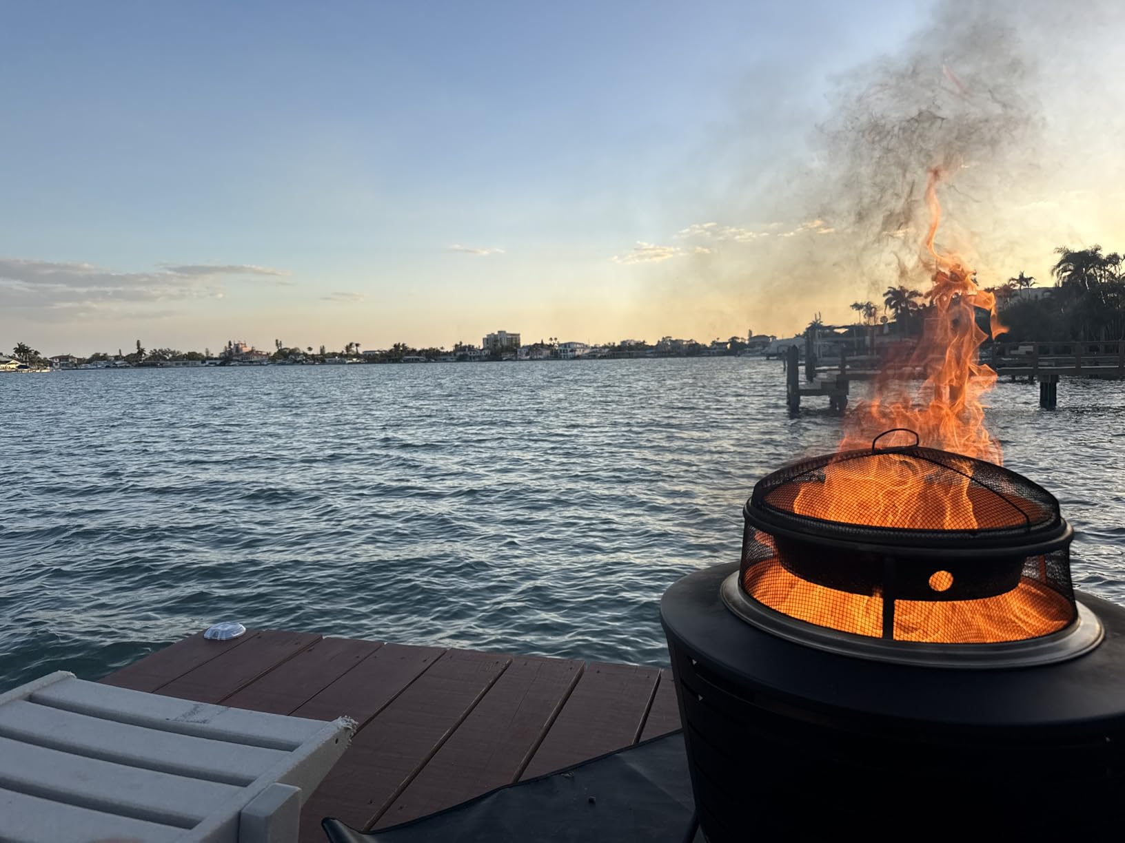 TIKI Patio Smokeless Fire Pit, 25 in Wood Burning Fire Pit with Cover | Black, 25-Inch, Stainless Steel, Wood-Burning, For Backyards and Patios, Includes Cover, Removable Ash Pan, Stand Included customer photo 1