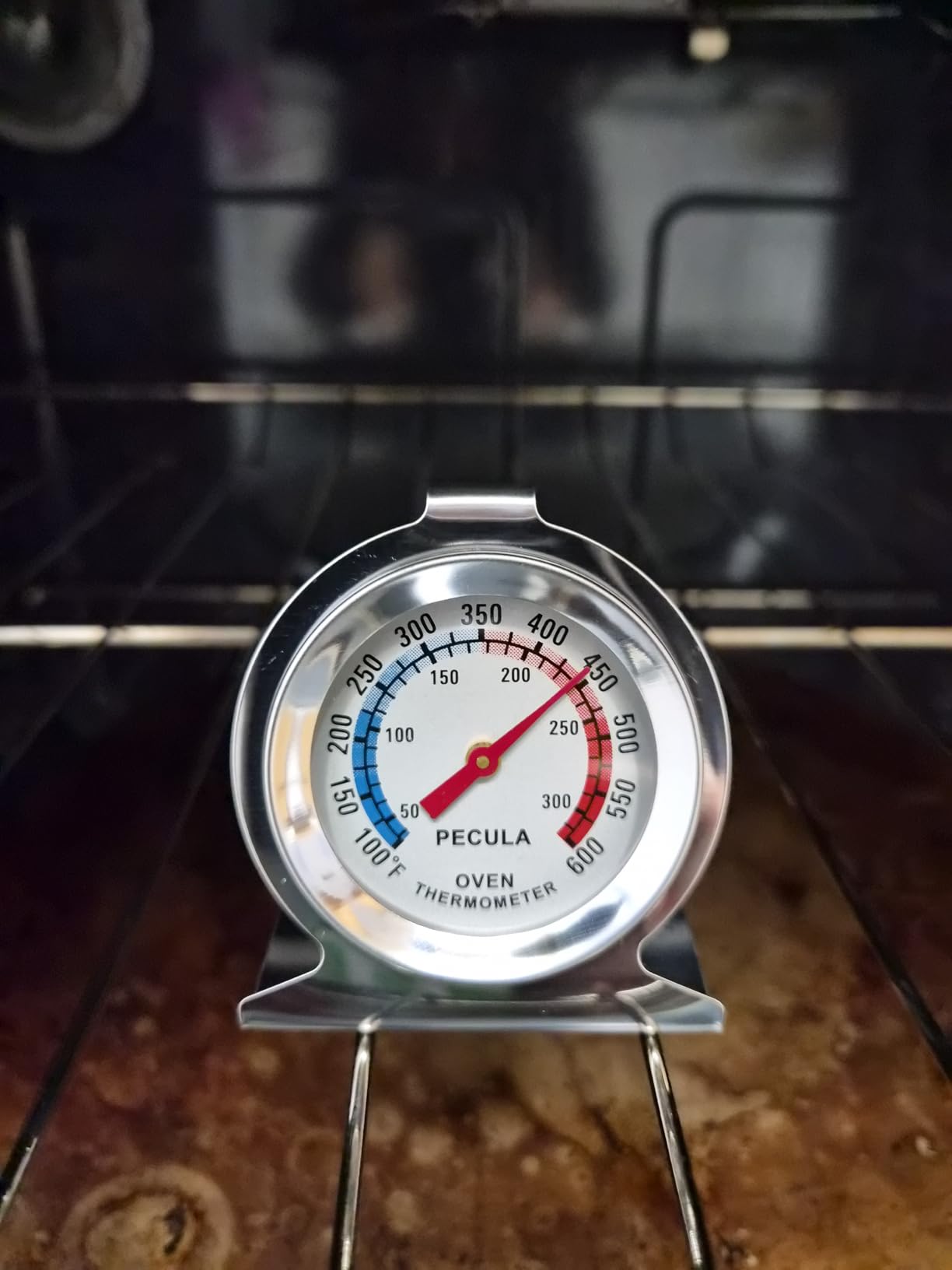 Stainless Steel Oven Thermometer 50-300°C/100-600°F, Analog Instant Read, Battery-Free Kitchen Cooking Thermometer, Hook & Stand Design Food Thermometer for Oven, Grill, Smoker, Fryer customer photo 2