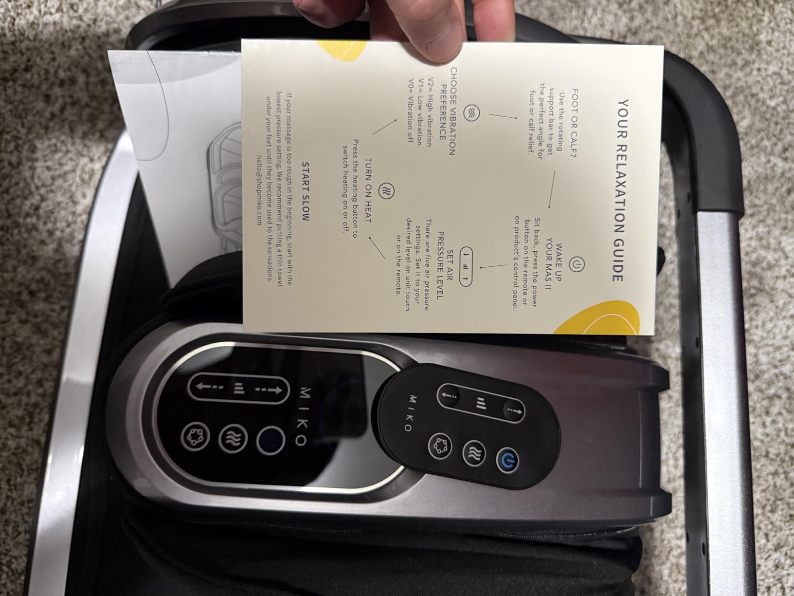 MIKO Shiatsu Foot, Leg and Calf Massager with Heat customer photo 1