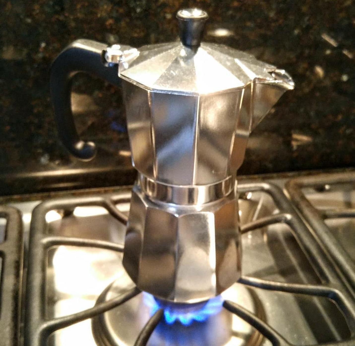 Bellemain Stovetop Espresso Maker, Italian Moka Pot, 3-Cup Silver customer photo 2