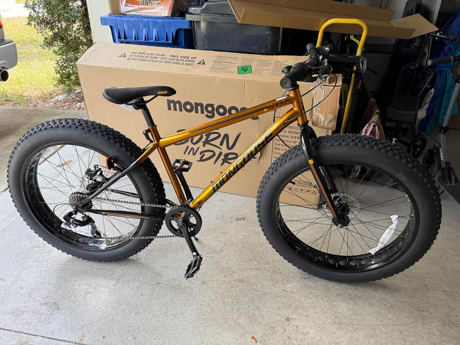 Mongoose Argus Trail or ST Fat Tire Mountain Bike, 20, 24 or 26 Inch Bike for Kids and Adults, 7 or 16 Speed, Aluminum or Steel Frame, Knobby Mountain Fat Tires, Mechanical Disc Brakes customer photo 2