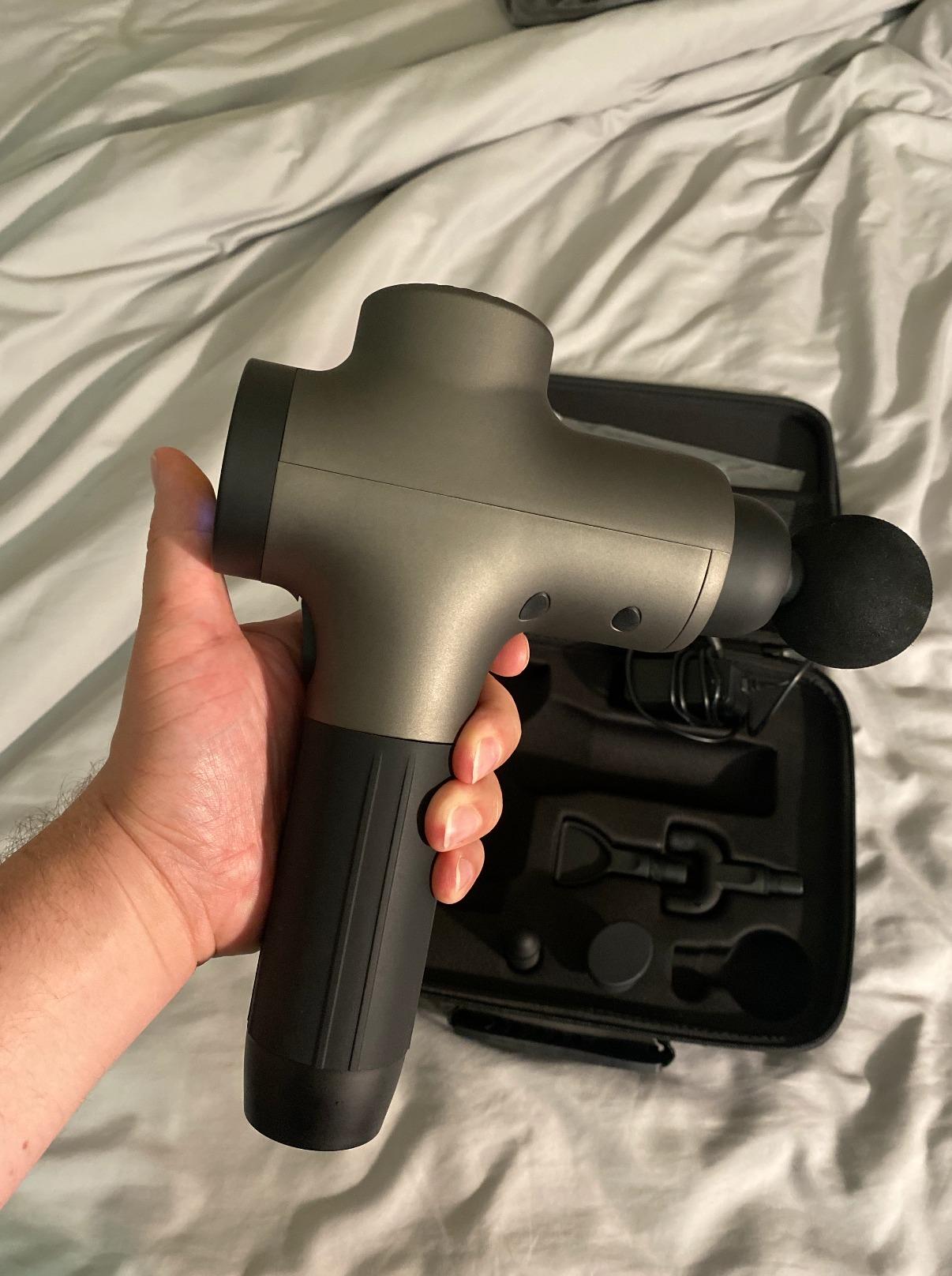 Mebak 3 Massage Gun Deep Tissue, Muscle Massager for Athletes Pain Relief | 12mm Amplitude, 5 Speeds for Deep Tissue Relief. Ideal for Shoulder, Back, Full-body. Quiet, Portable for Home, Gym, Travel customer photo 2
