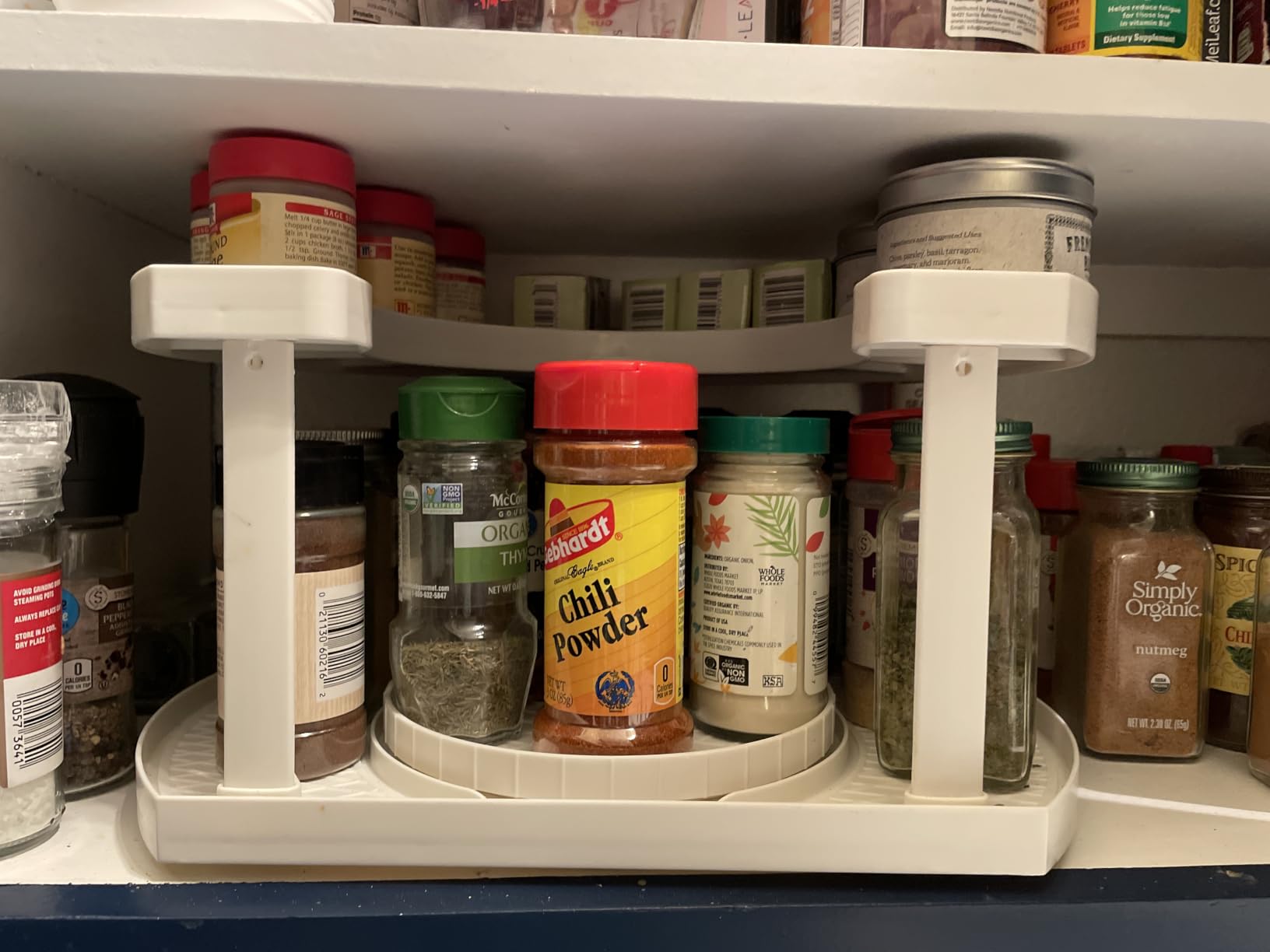 Allstar Innovations Spice Spinner Two-Tiered Spice Organizer & Holder That Saves Space, Keeps Everything Neat, Organized & Within Reach With Dual Spin Turntables customer photo 1