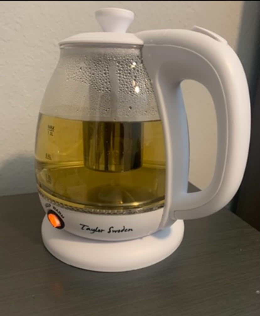 Taylor Swoden Electric Kettle with Tea Infuser, 1L Small Electric Tea Kettle with Keep Warm, LED Light Hot Water Boiler & Heater for Coffee & Teas, Auto Shut-Off & Boil Dry Protection, BPA Free, Black customer photo 2