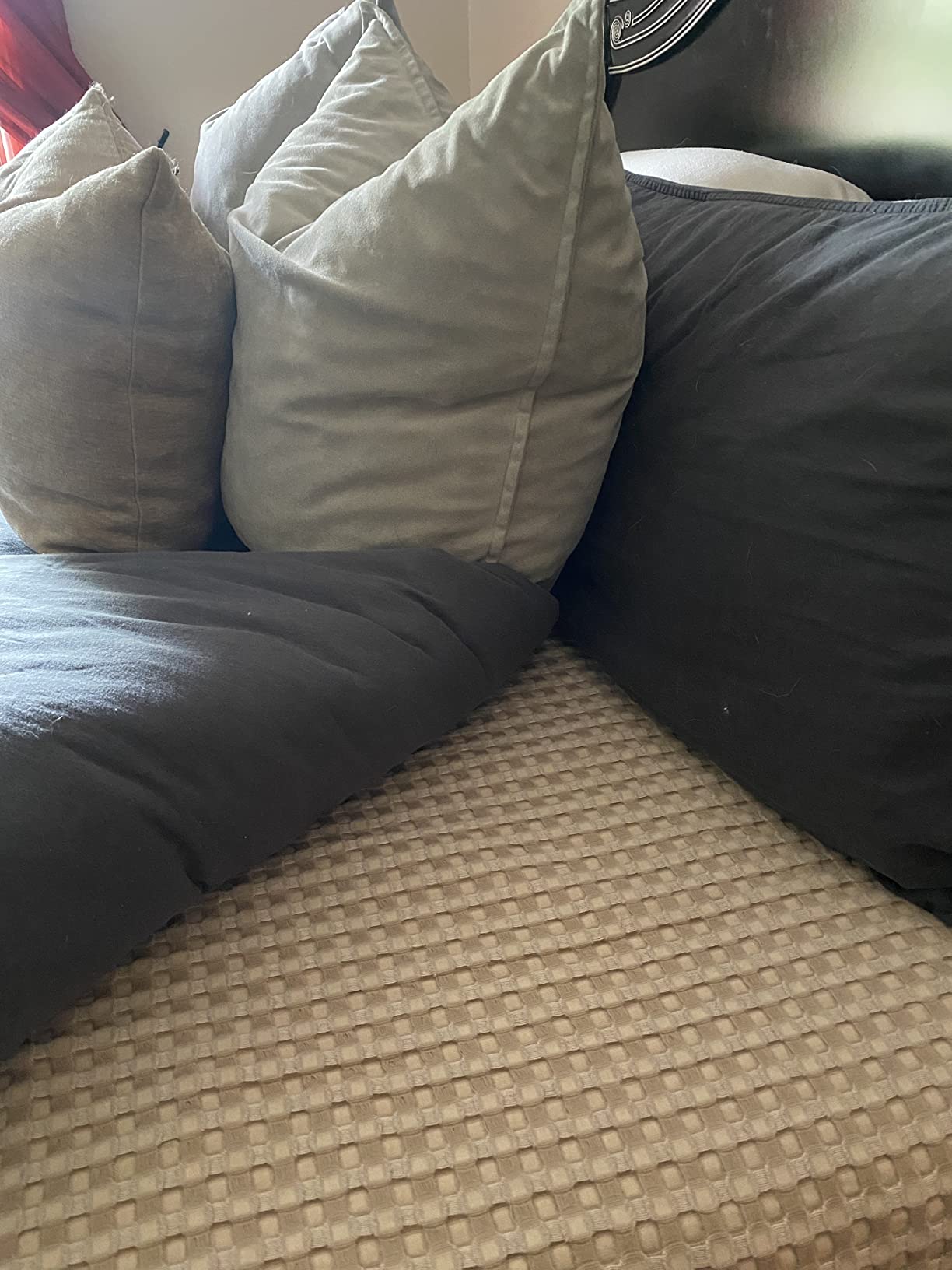 Bedsure Cooling Waffle Queen Size Blanket - Lightweight Cotton Summer Blanket of Rayon Derived from Bamboo for Hot Sleepers, Luxury Throws for Bed, Couch and Sofa, Ivory, 90x90 Inches customer photo 2