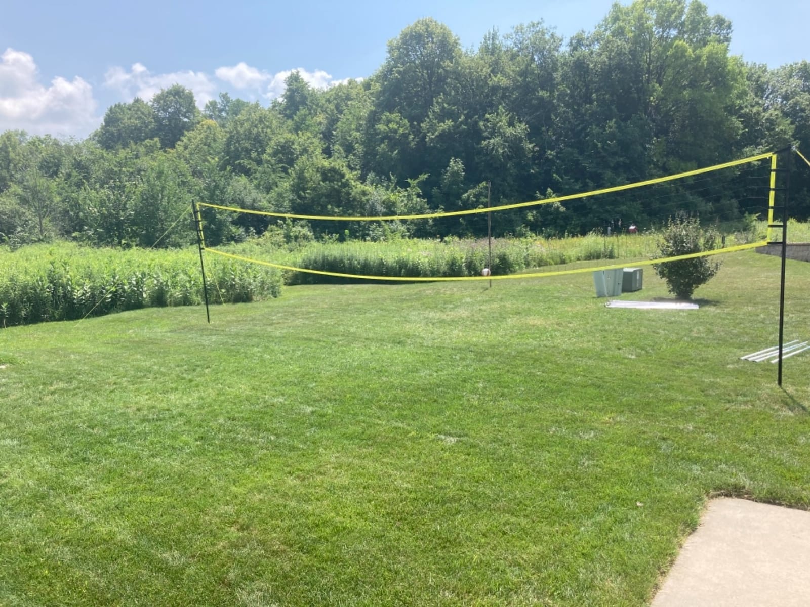 Outdoor Volleyball Net for Backyard, 32FT Anti-Sag Net with Steel Poles customer photo 1