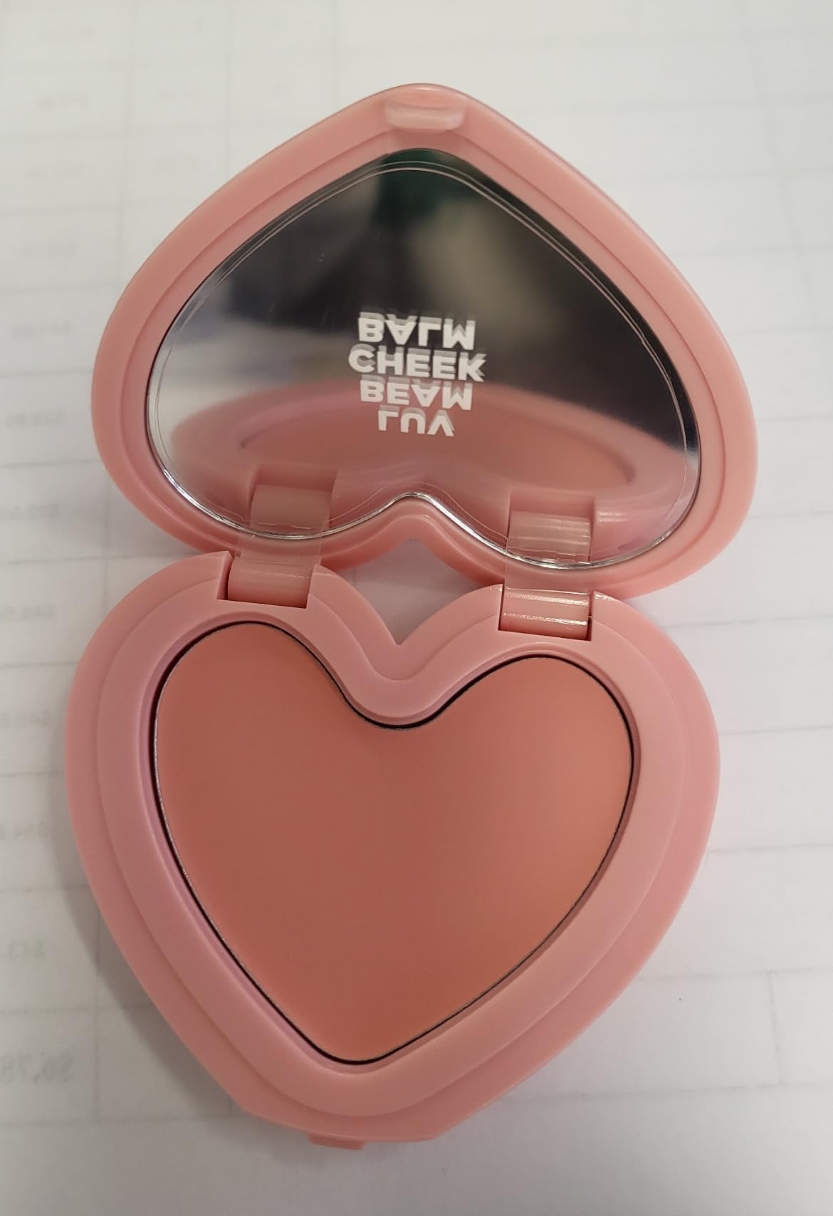 lilybyred Luv Beam Cheek Balm | Heart-Shaped Korean Cream Blush, Semi-Matte, Healthy Glow, Long-Lasting, Blendable & Buildable, Lightweight, Natural-Looking Color, 0.12 oz (02 Innocent Pink) customer photo 1