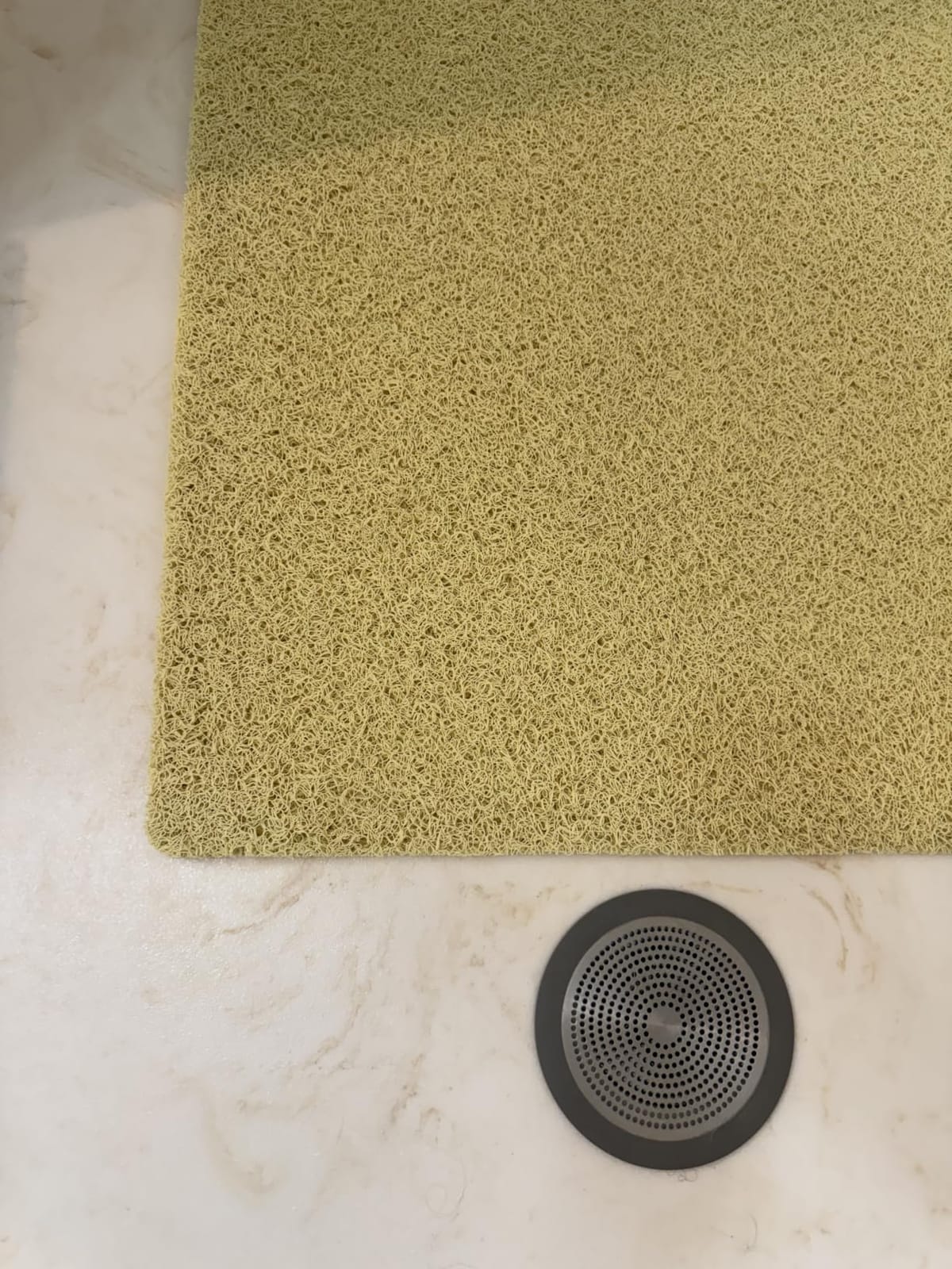 Asvin Soft Textured Bath, Shower, Tub Mat, 24x16 Inch Rectangular, Phthalate Free, Non Slip Comfort Bathtub Mats with Drain, PVC Loofah Bathroom Mat for Wet Areas, Quick Drying, Grey customer photo 2