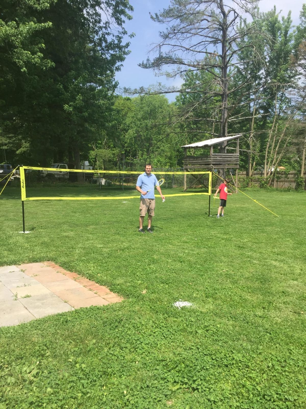 Baden Champions Portable Badminton Set Regulation Net, 4 Racquets, 3 Shuttlecocks, Boundary & Carry Bag Ideal for Backyard Fun with Friends and Family from Kids to Adults customer photo 1