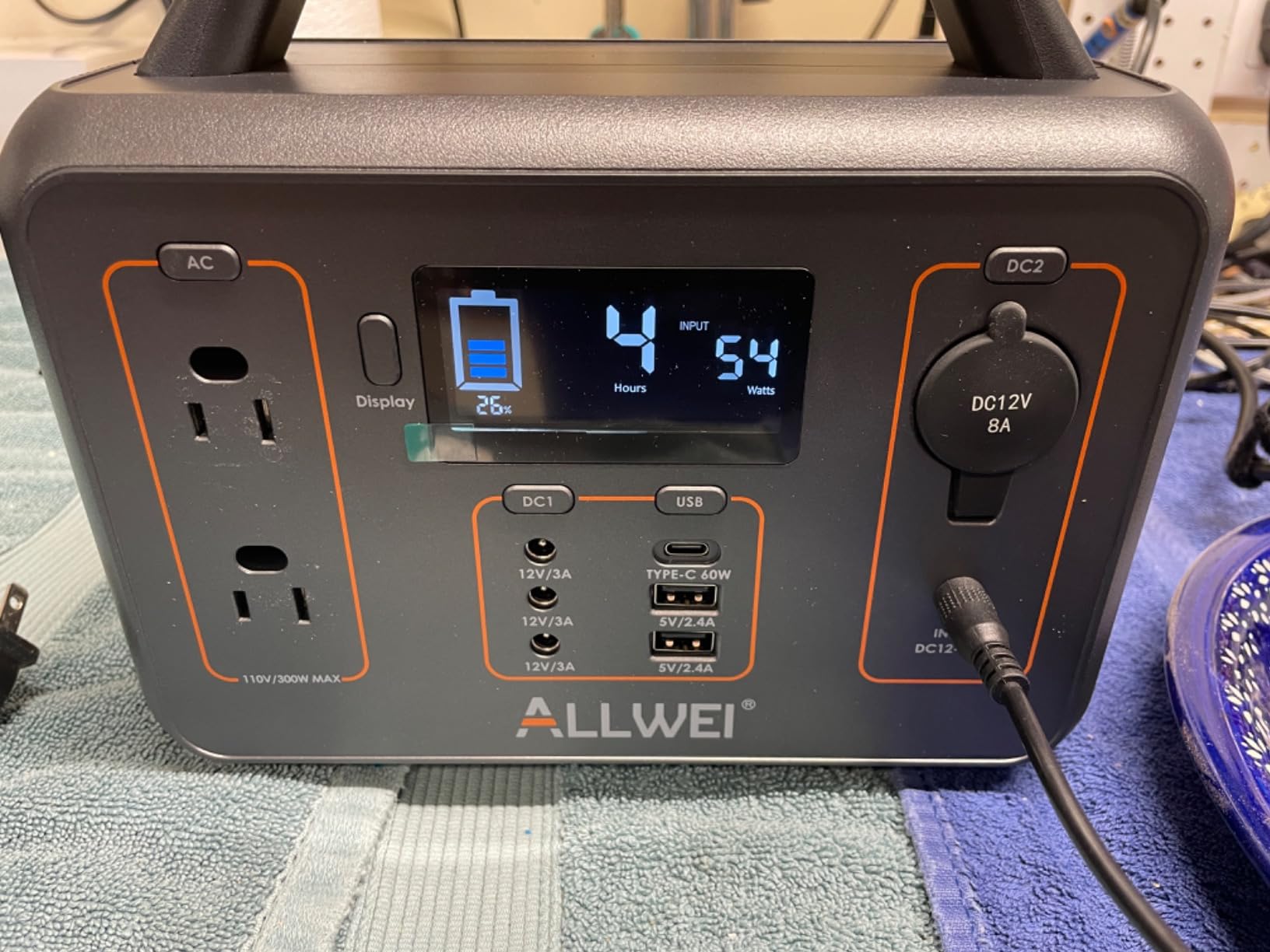 ALLWEI Portable Power Station 300W, 256Wh Solar Generator LiFePO4 Battery, Pure Sine Wave AC Outlet, PD 60W Fast Charging, MPPT & BMS Protection, Compact for Camping Outdoor Home Backup Emergency CPAP customer photo 2